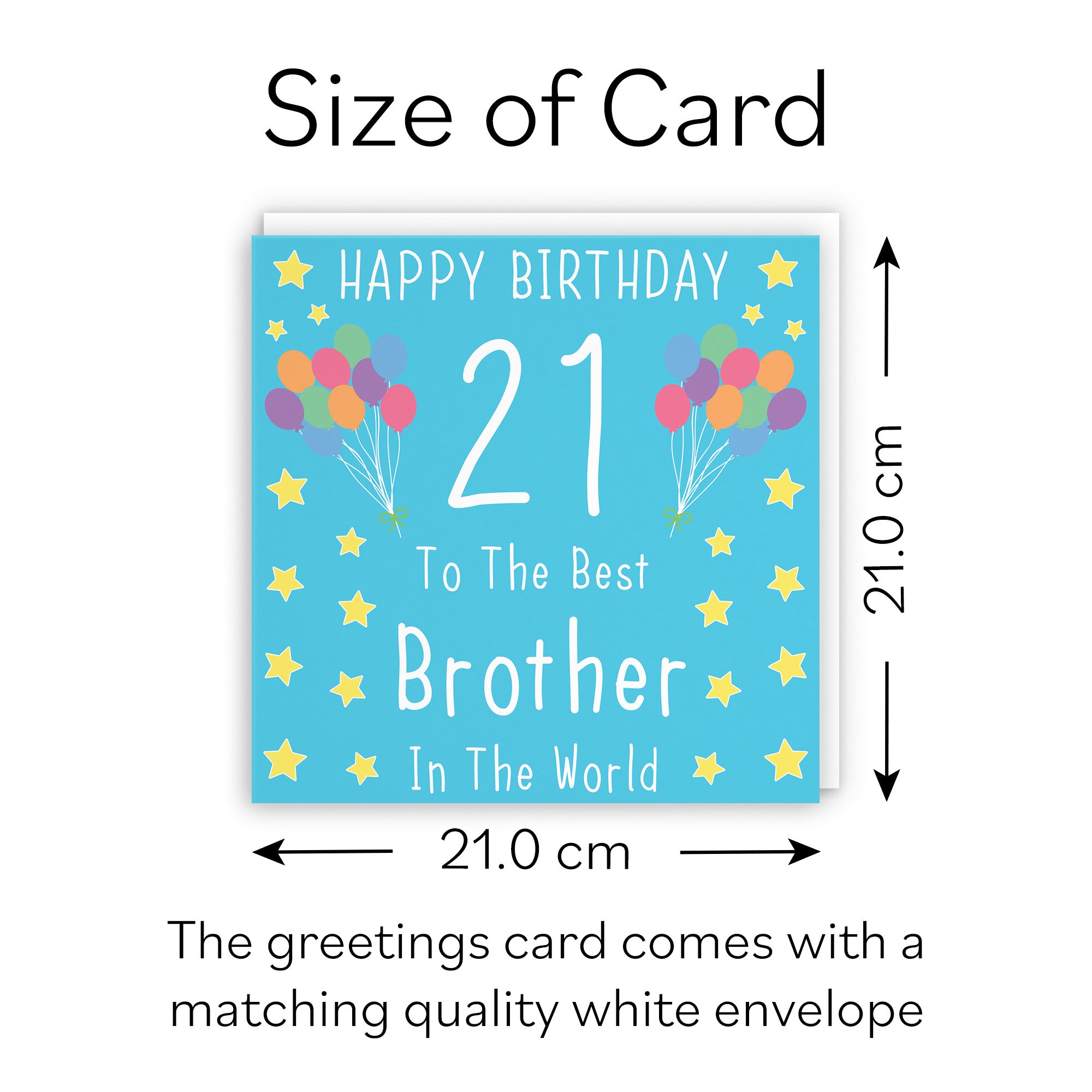 Large Brother 21st Birthday Card Iconic - Default Title (B0BBMWD9KY)