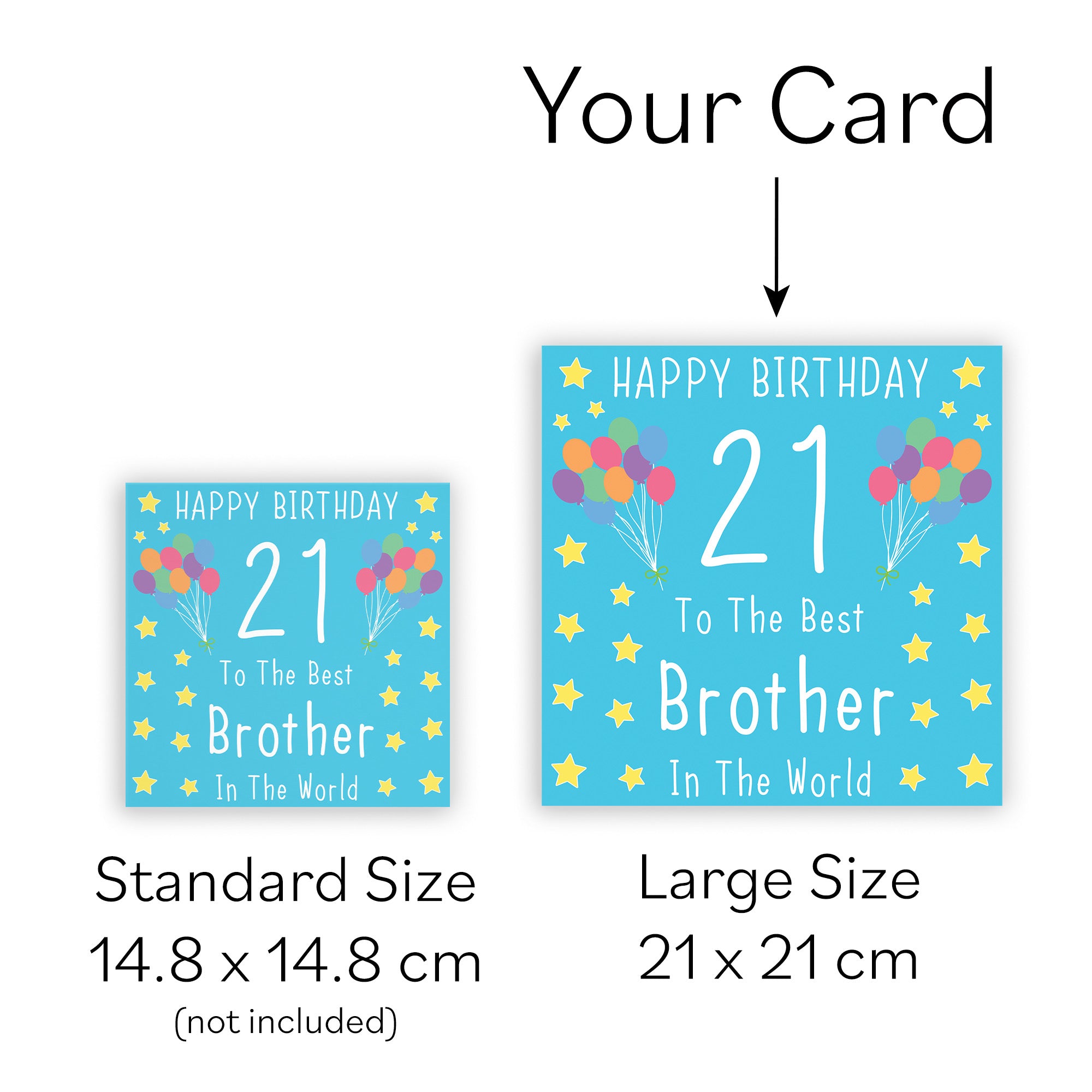 Large Brother 21st Birthday Card Iconic - Default Title (B0BBMWD9KY)