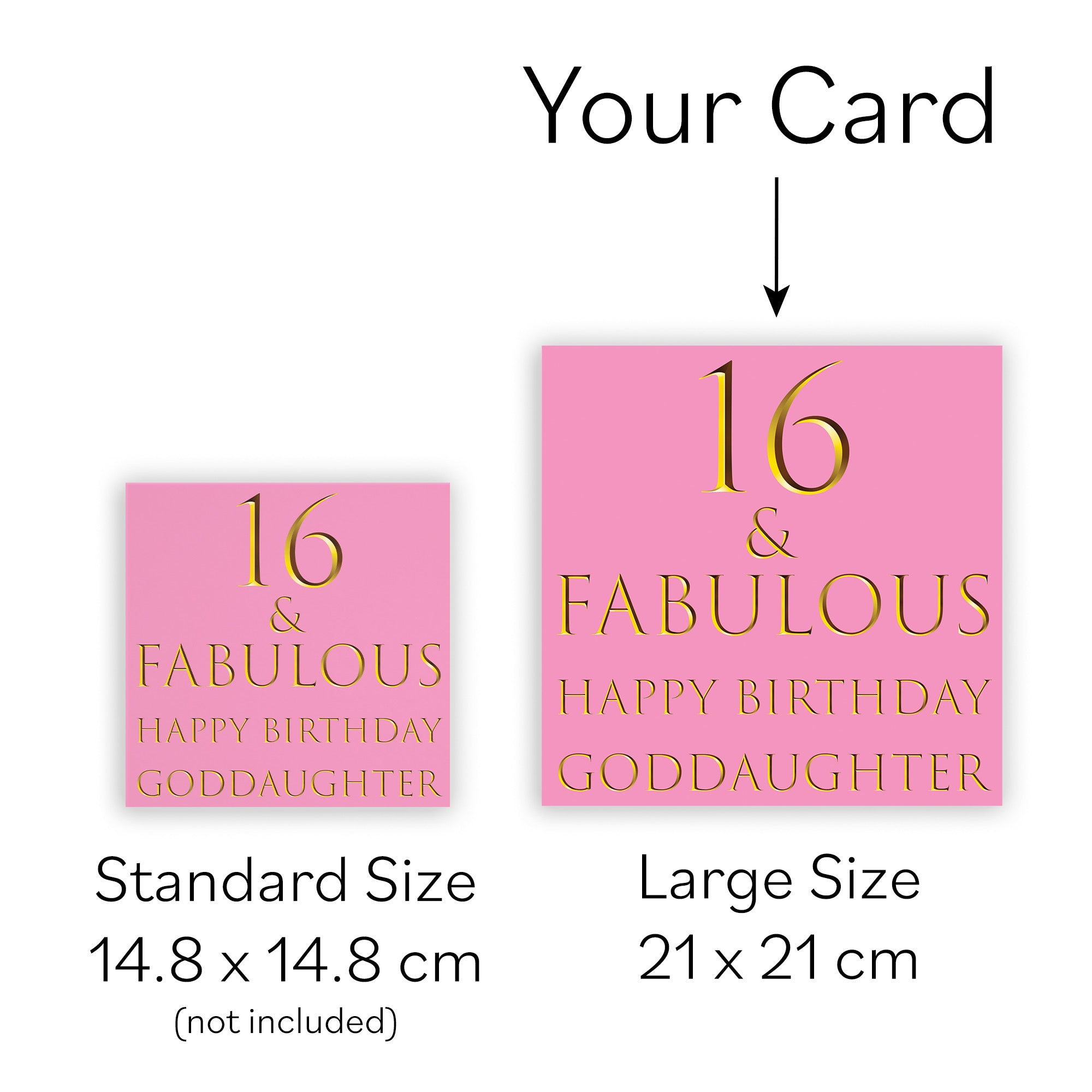 Large Goddaughter 16th Birthday Card Still Totally Fabulous - Default Title (B0BBMWD9L2)