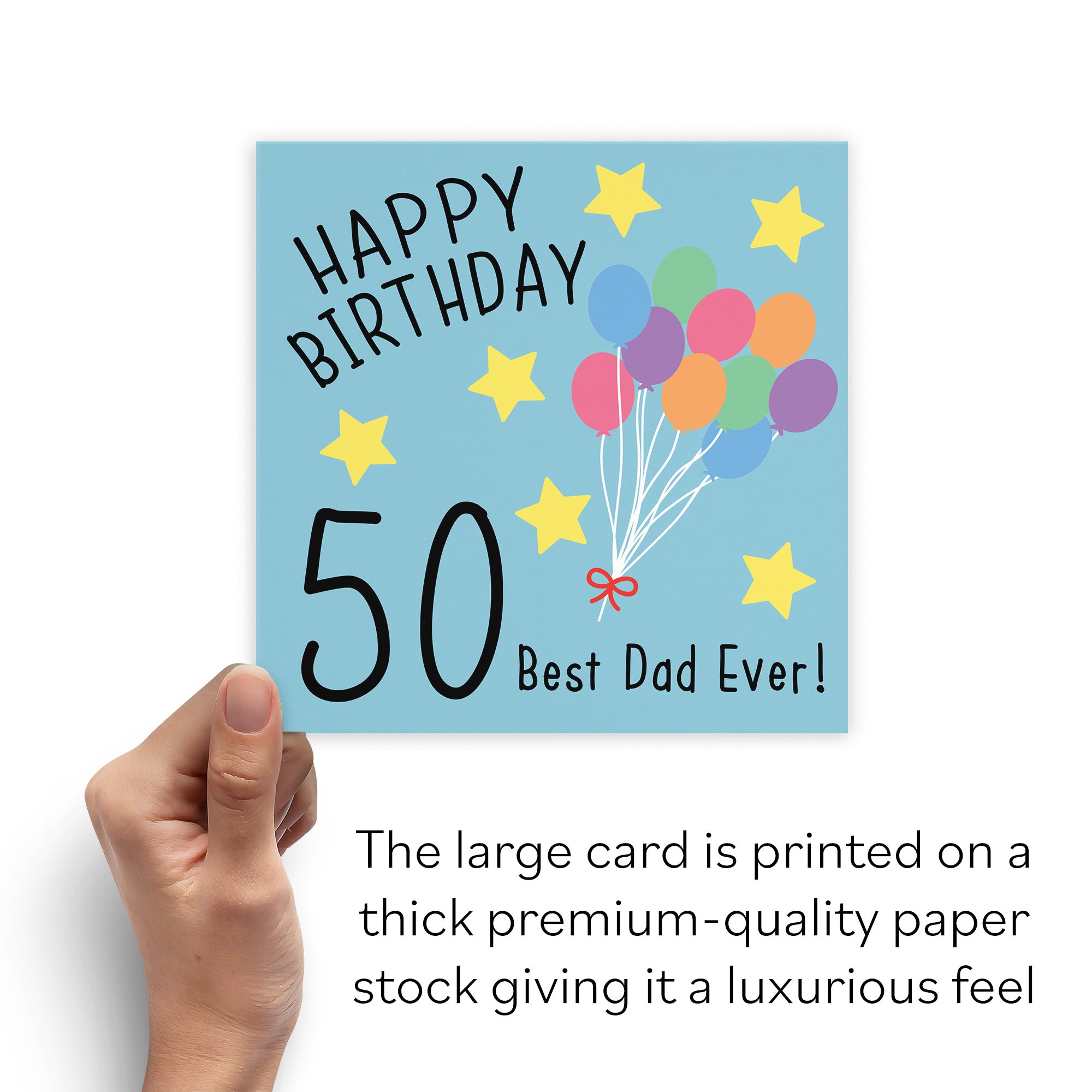 Large Dad 50th Birthday Card Original - Default Title (B0BBMWDLVH)