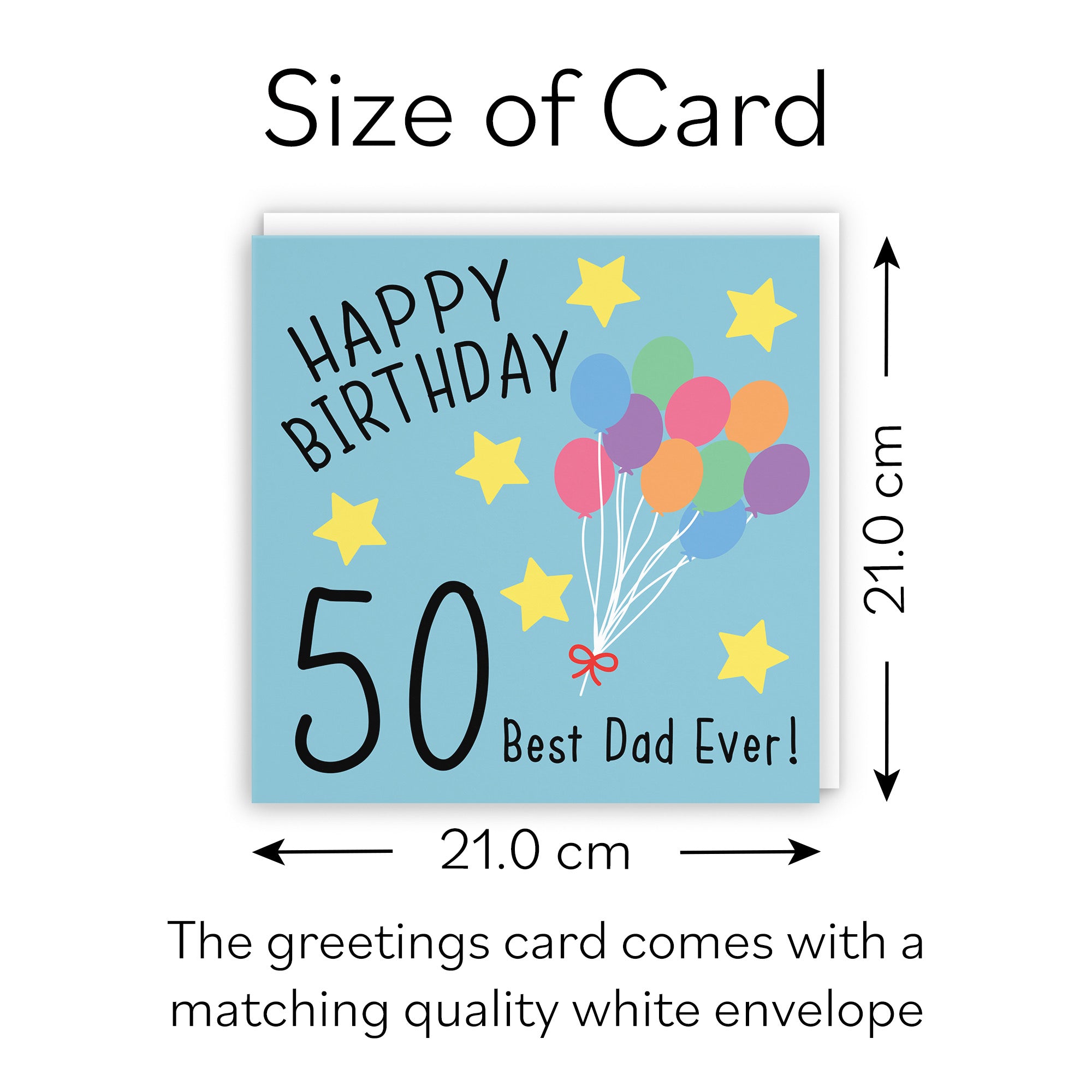 Large Dad 50th Birthday Card Original - Default Title (B0BBMWDLVH)