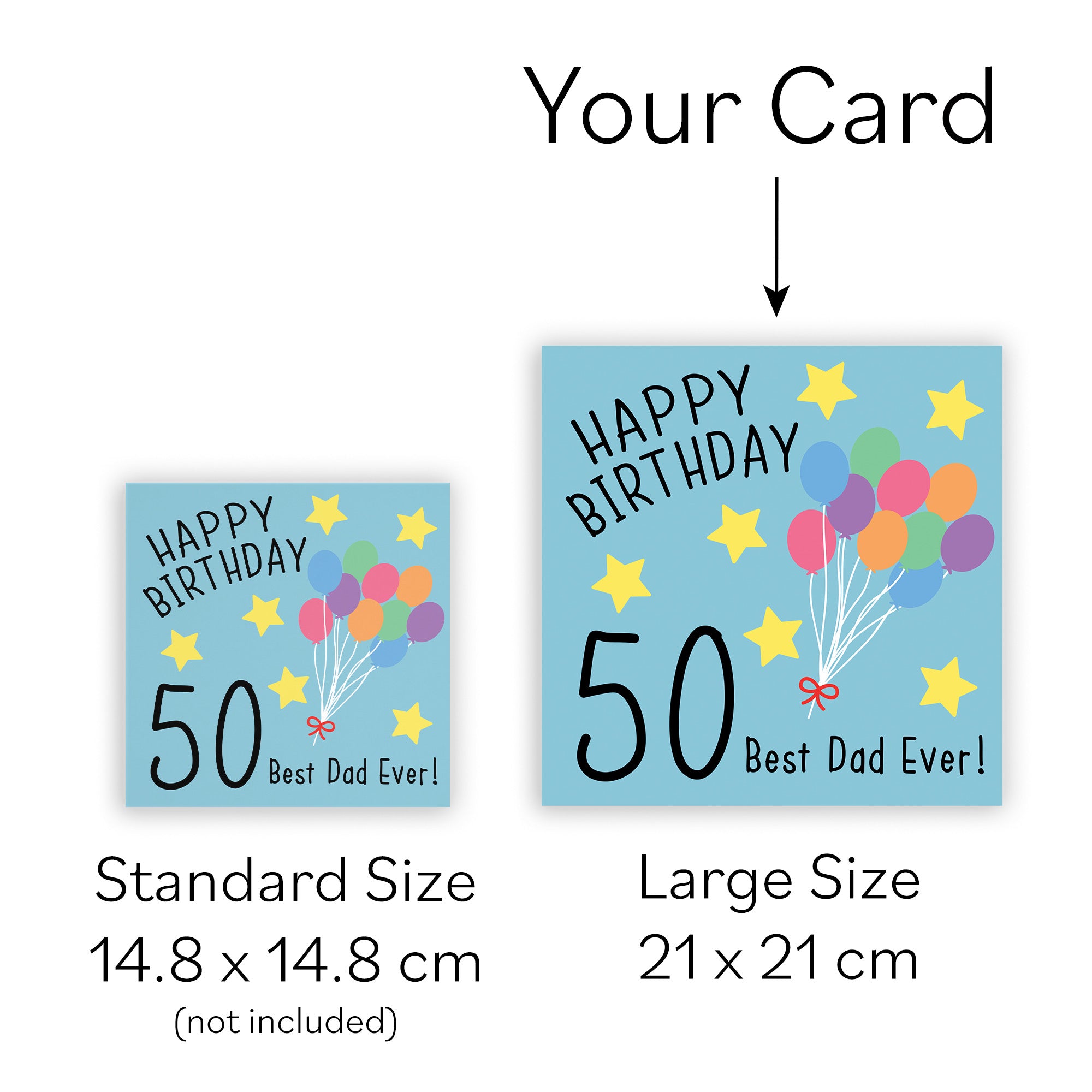 Large Dad 50th Birthday Card Original - Default Title (B0BBMWDLVH)