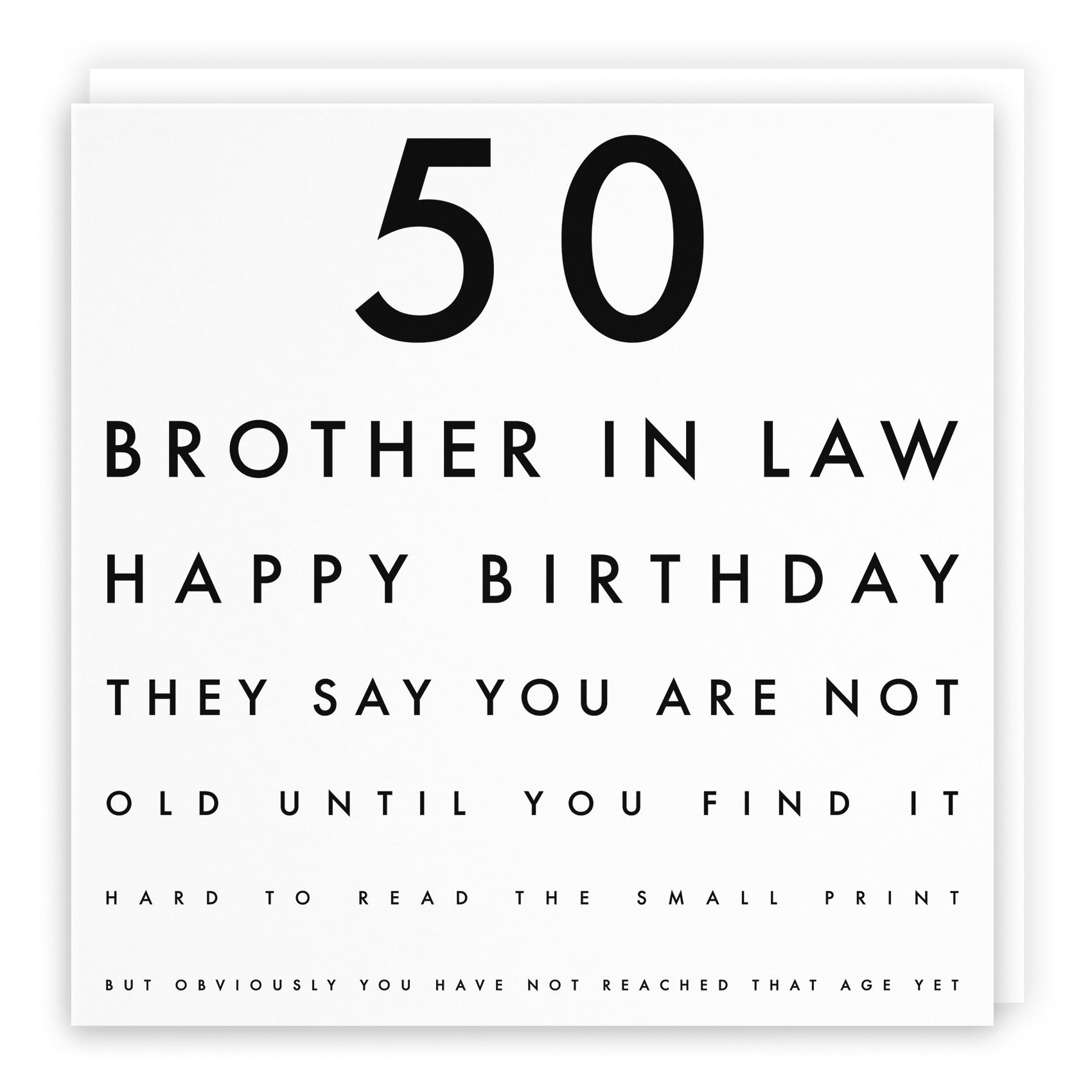 Large Brother In Law 50th Birthday Card Letters - Default Title (B0BBMWGLCS)