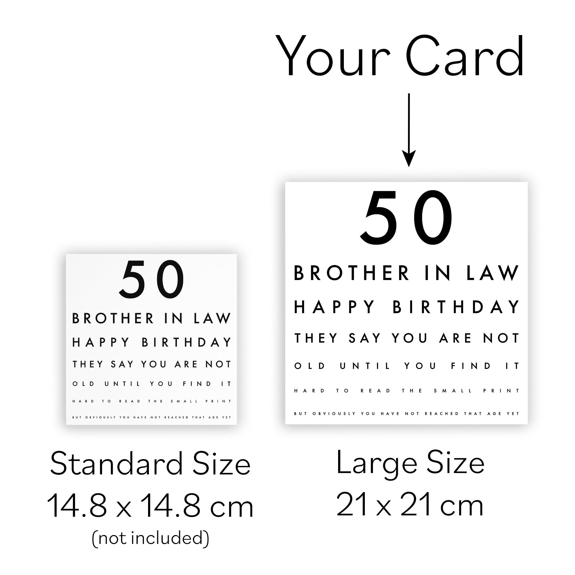 Large Brother In Law 50th Birthday Card Letters - Default Title (B0BBMWGLCS)