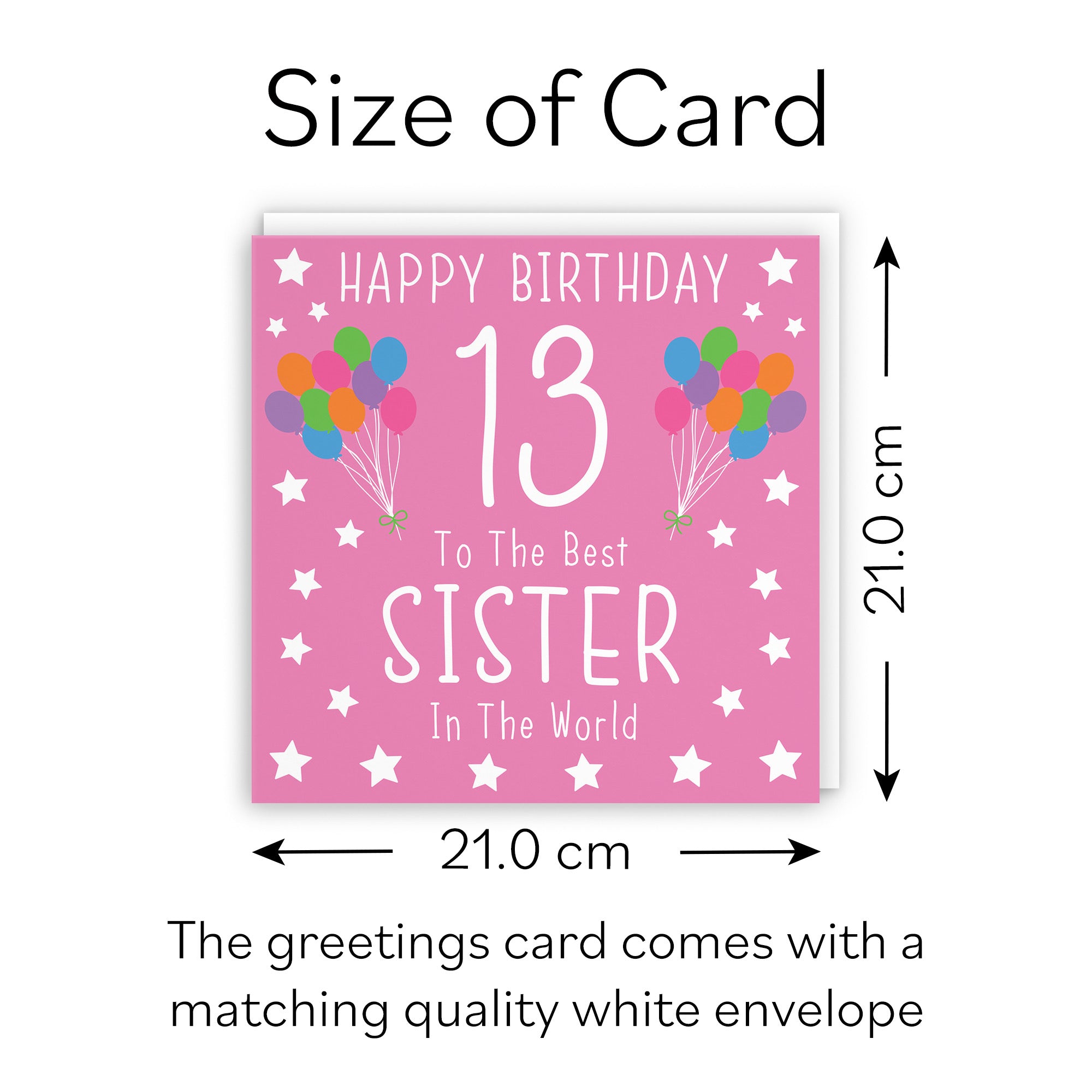 Large Sister 13th Birthday Card Iconic - Default Title (B0BBMWJPB7)