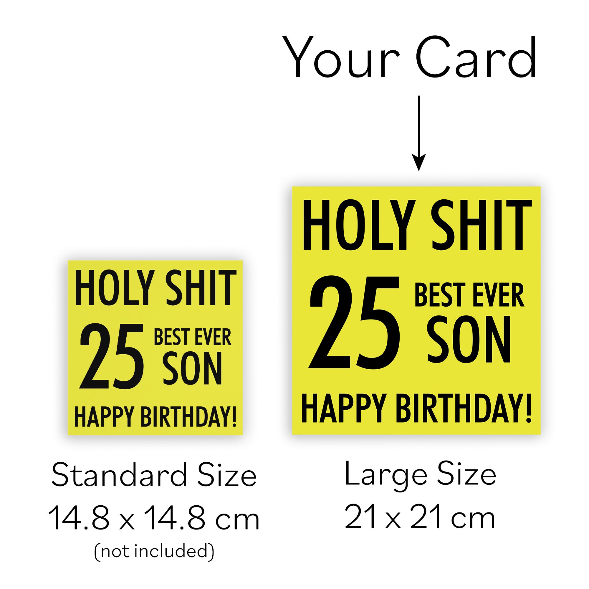 Large Son 25th Birthday Card Holy Shit - Default Title (B0BBMWJSDF)