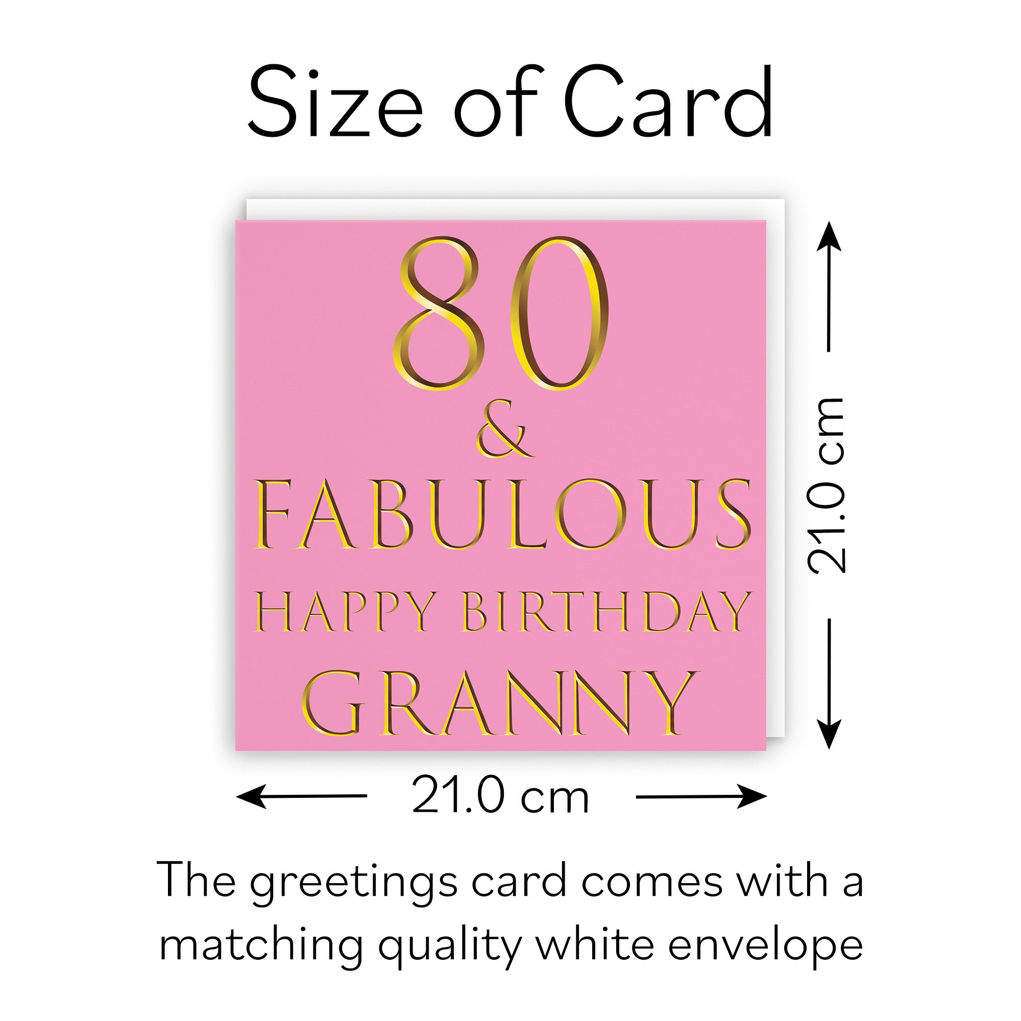 Large Granny 80th Birthday Card Still Totally Fabulous - Default Title (B0BBMWJXLR)