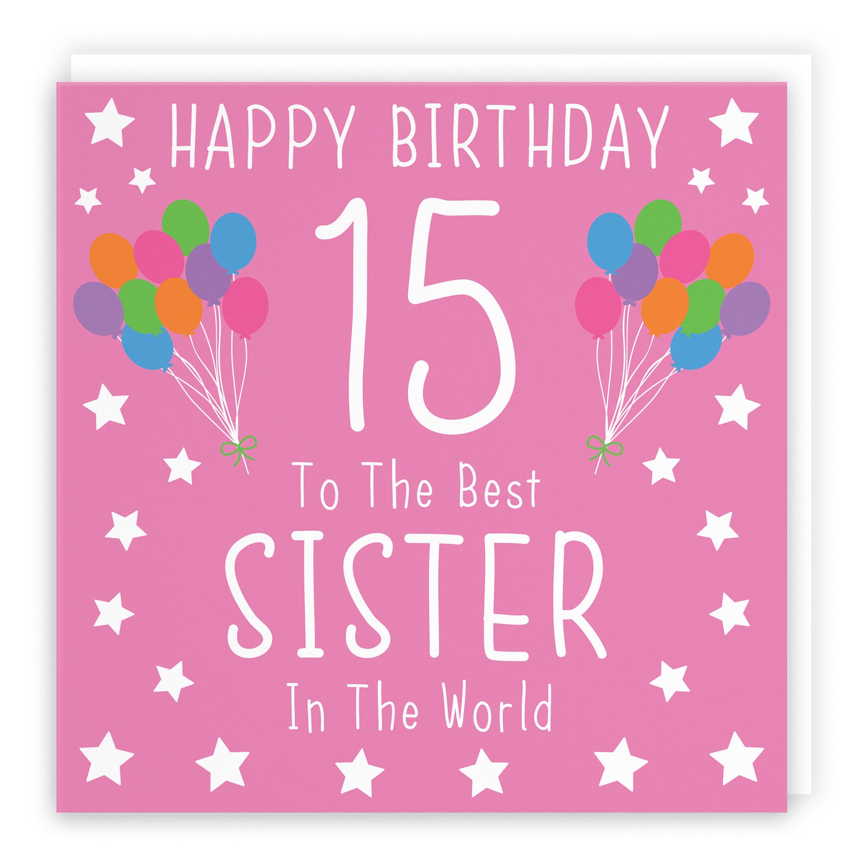 Large Sister 15th Birthday Card Iconic - Default Title (B0BBMWK8FL)