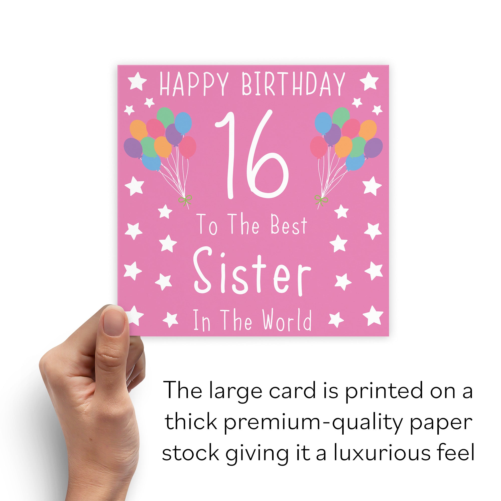 Large Sister 16th Birthday Card Iconic - Default Title (B0BBMWK8PF)