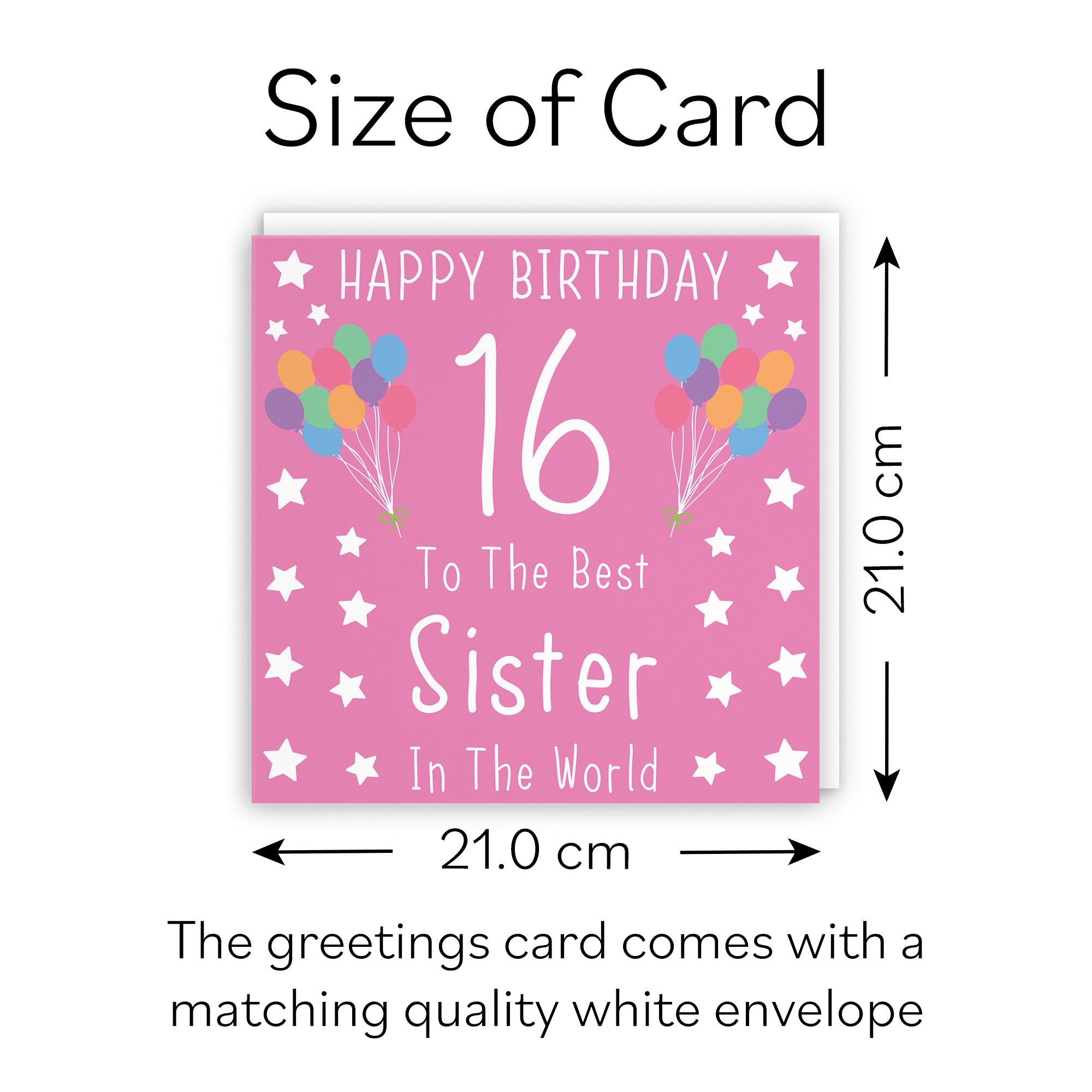 Large Sister 16th Birthday Card Iconic - Default Title (B0BBMWK8PF)