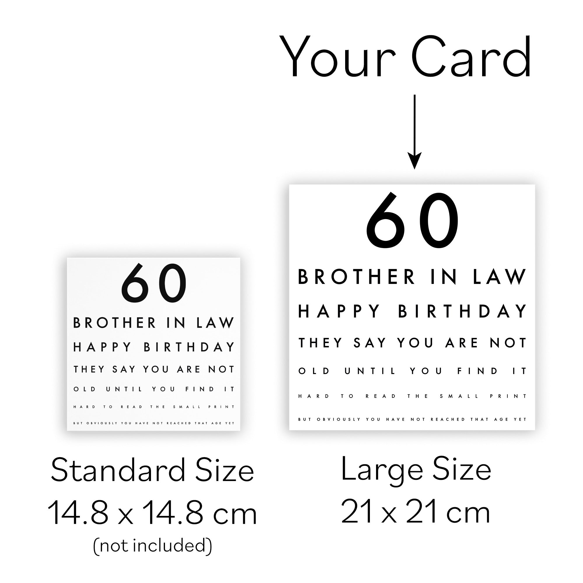 Large Brother In Law 60th Birthday Card Letters - Default Title (B0BBMWL8G5)