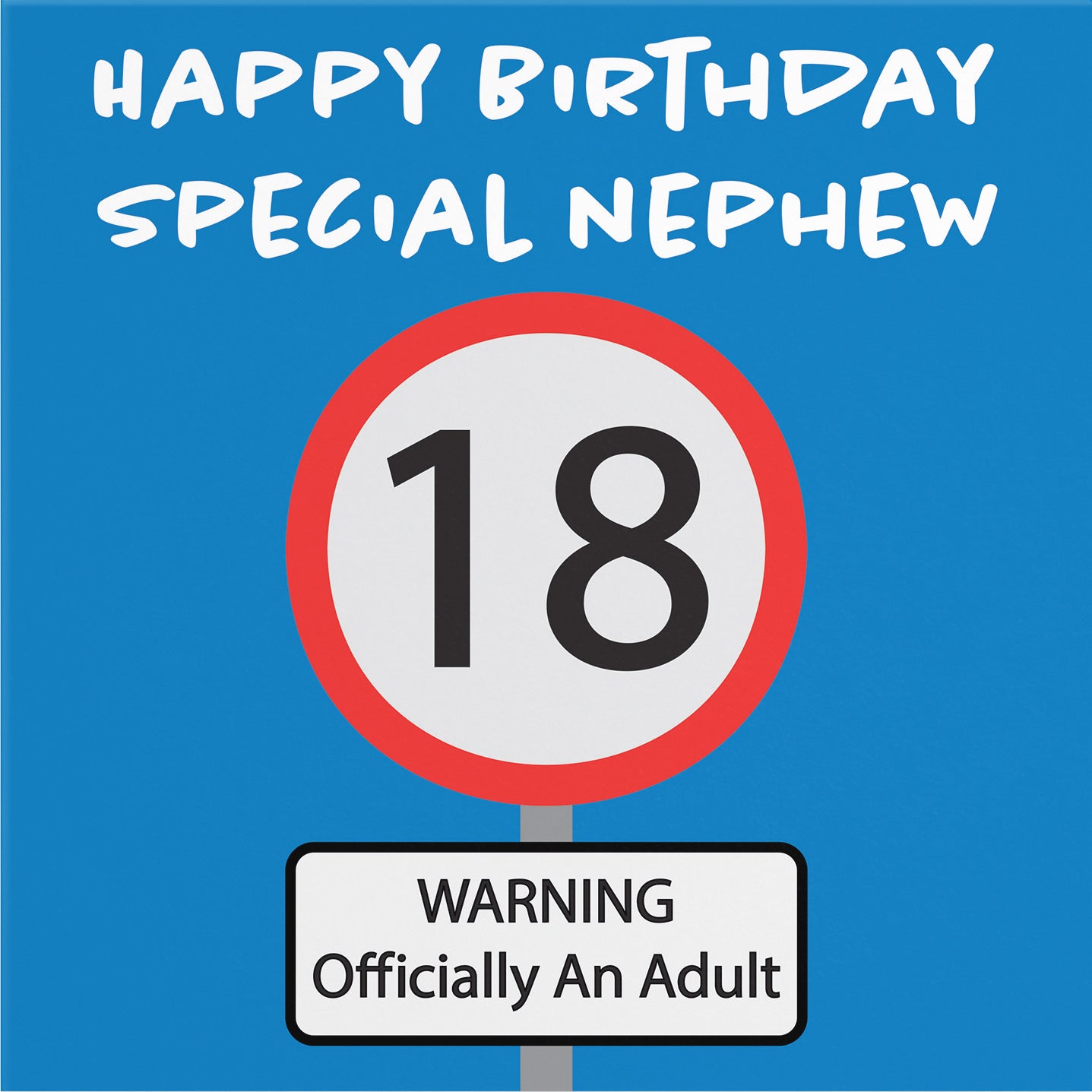 Large Nephew 18th Birthday Card Road Sign - Default Title (B0BBMWMGNV)