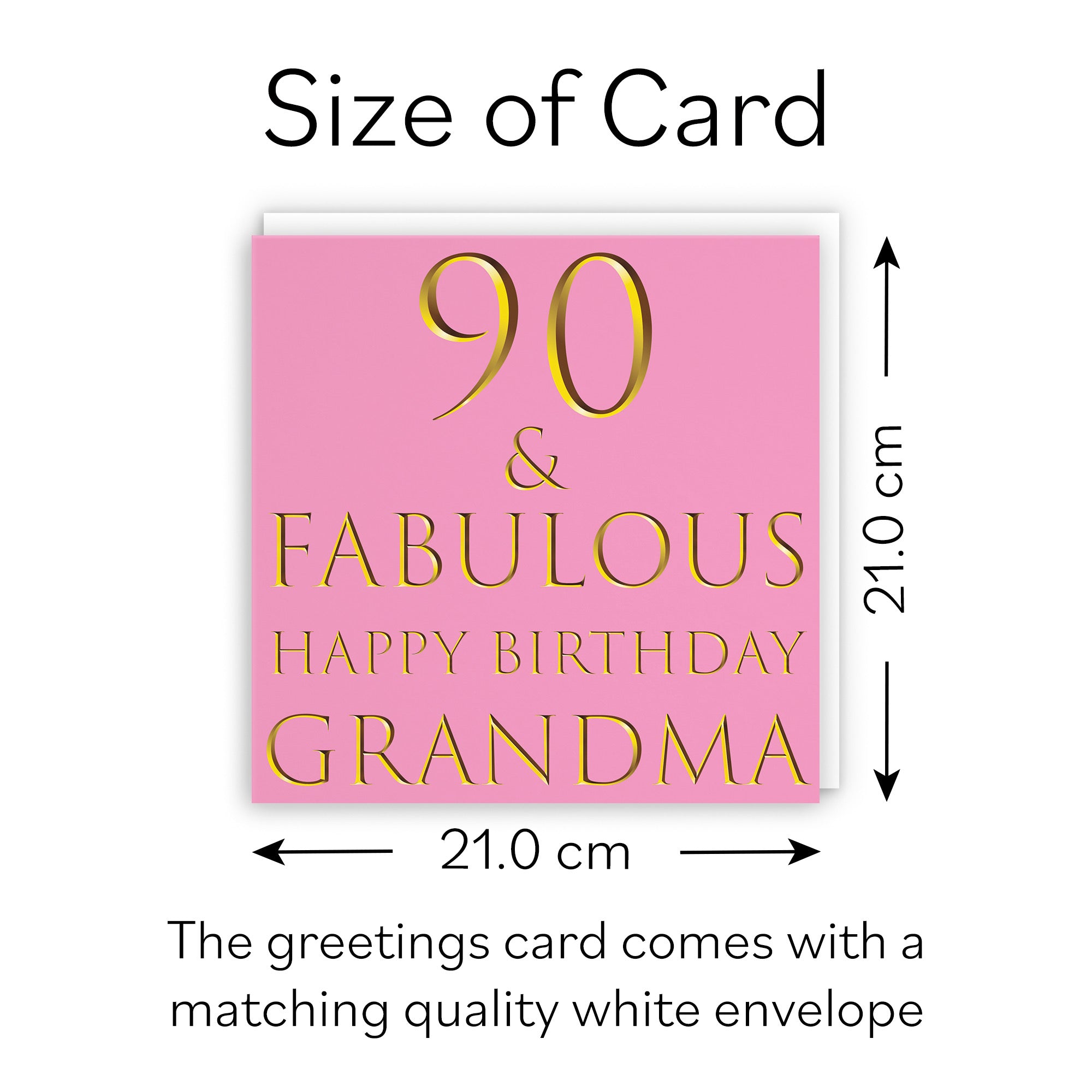 Large Grandma 90th Birthday Card Still Totally Fabulous - Default Title (B0BBMWN3H3)