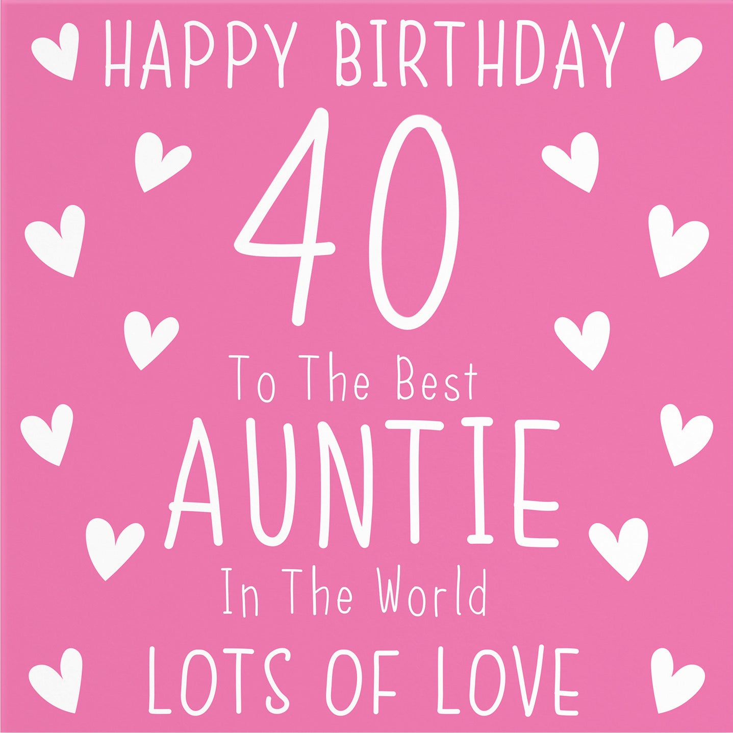 Large Auntie 40th Birthday Card Iconic - Default Title (B0BBMWSZL6)