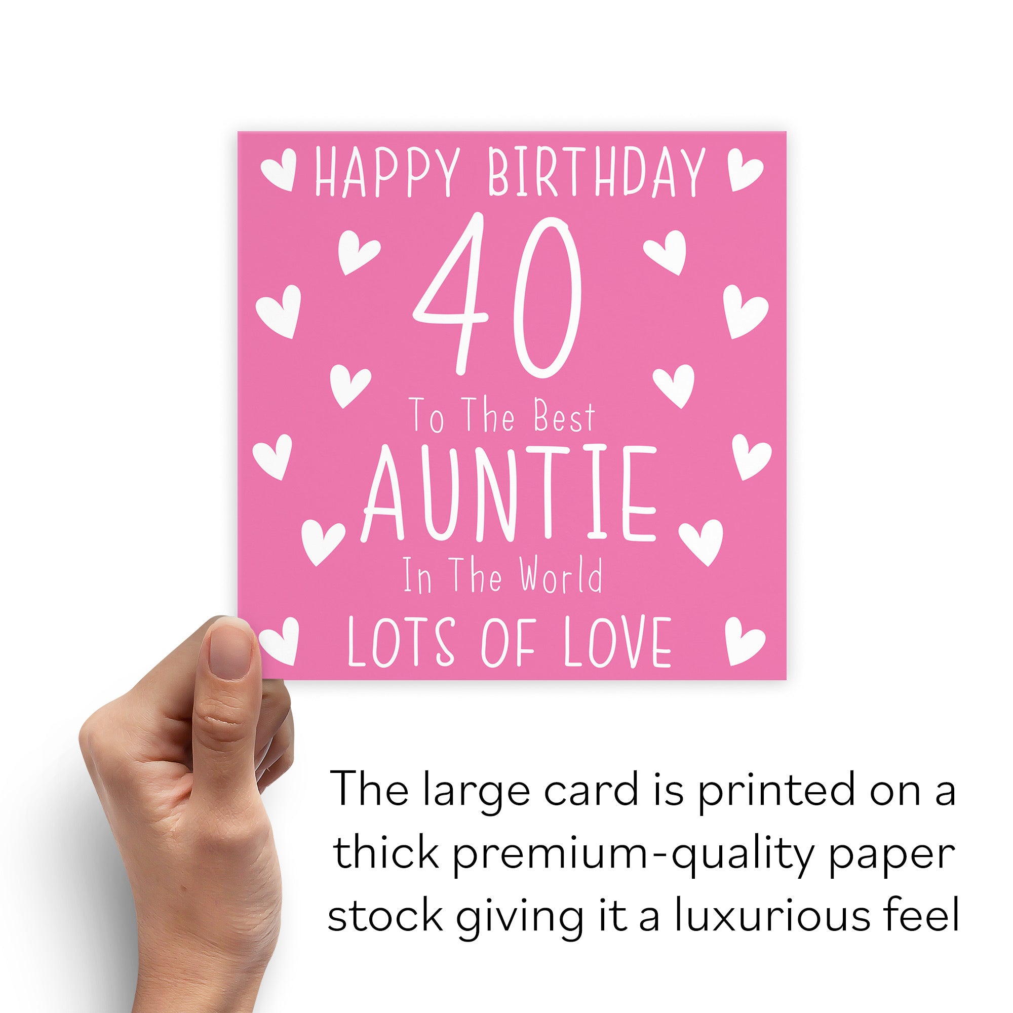 Large Auntie 40th Birthday Card Iconic - Default Title (B0BBMWSZL6)