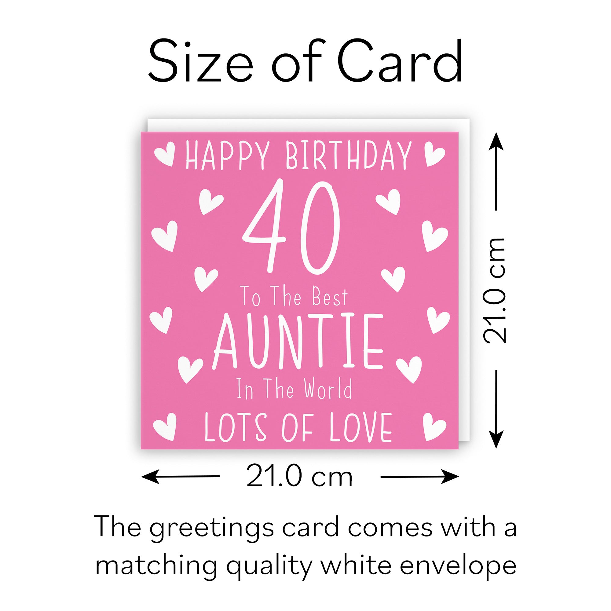 Large Auntie 40th Birthday Card Iconic - Default Title (B0BBMWSZL6)