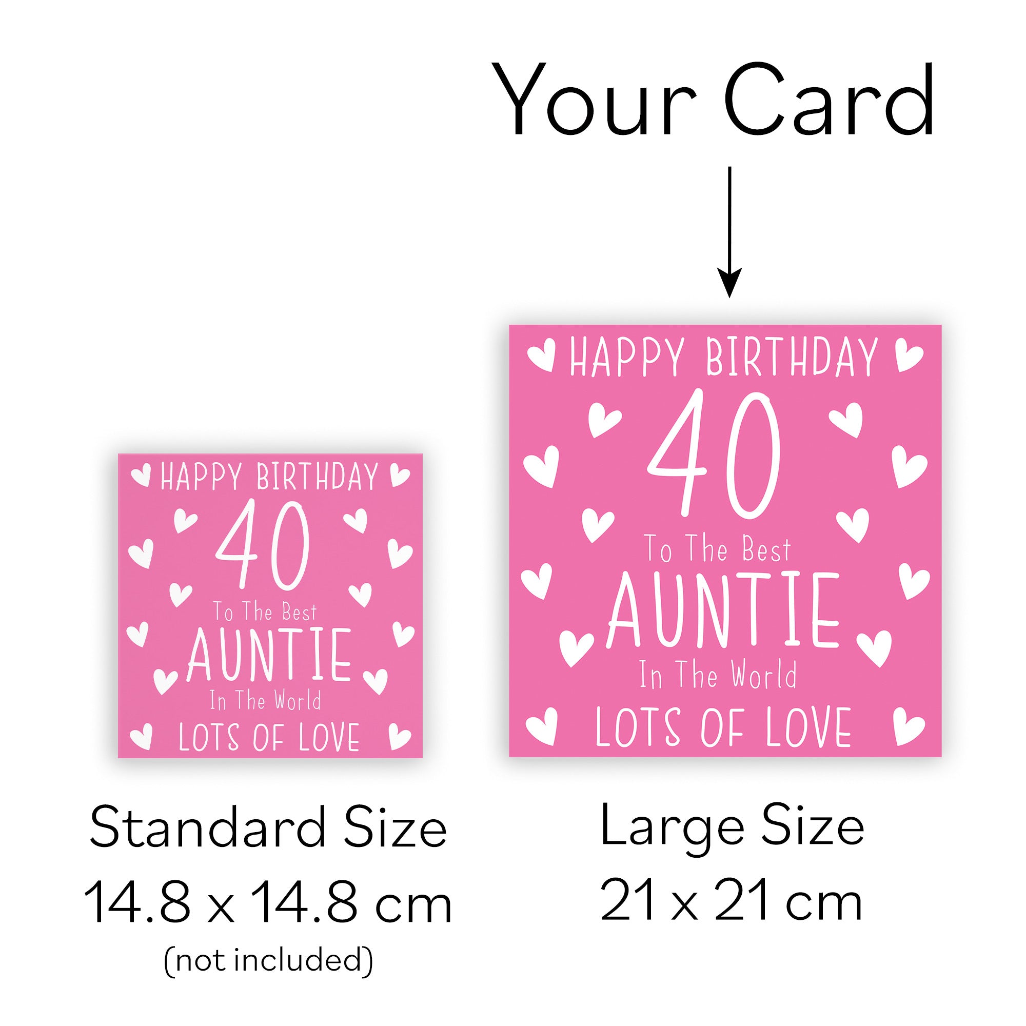 Large Auntie 40th Birthday Card Iconic - Default Title (B0BBMWSZL6)