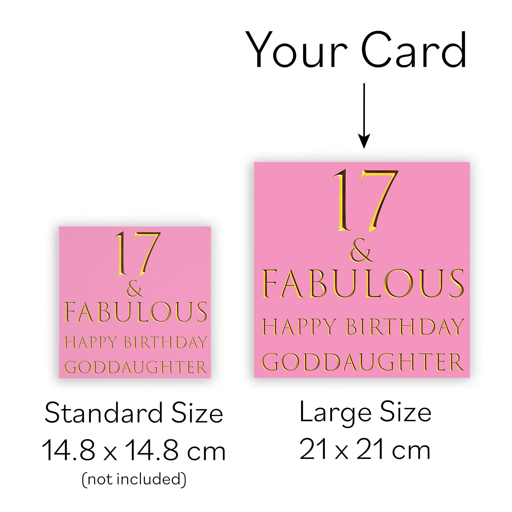 Large Goddaughter 17th Birthday Card Still Totally Fabulous - Default Title (B0BBMWX595)