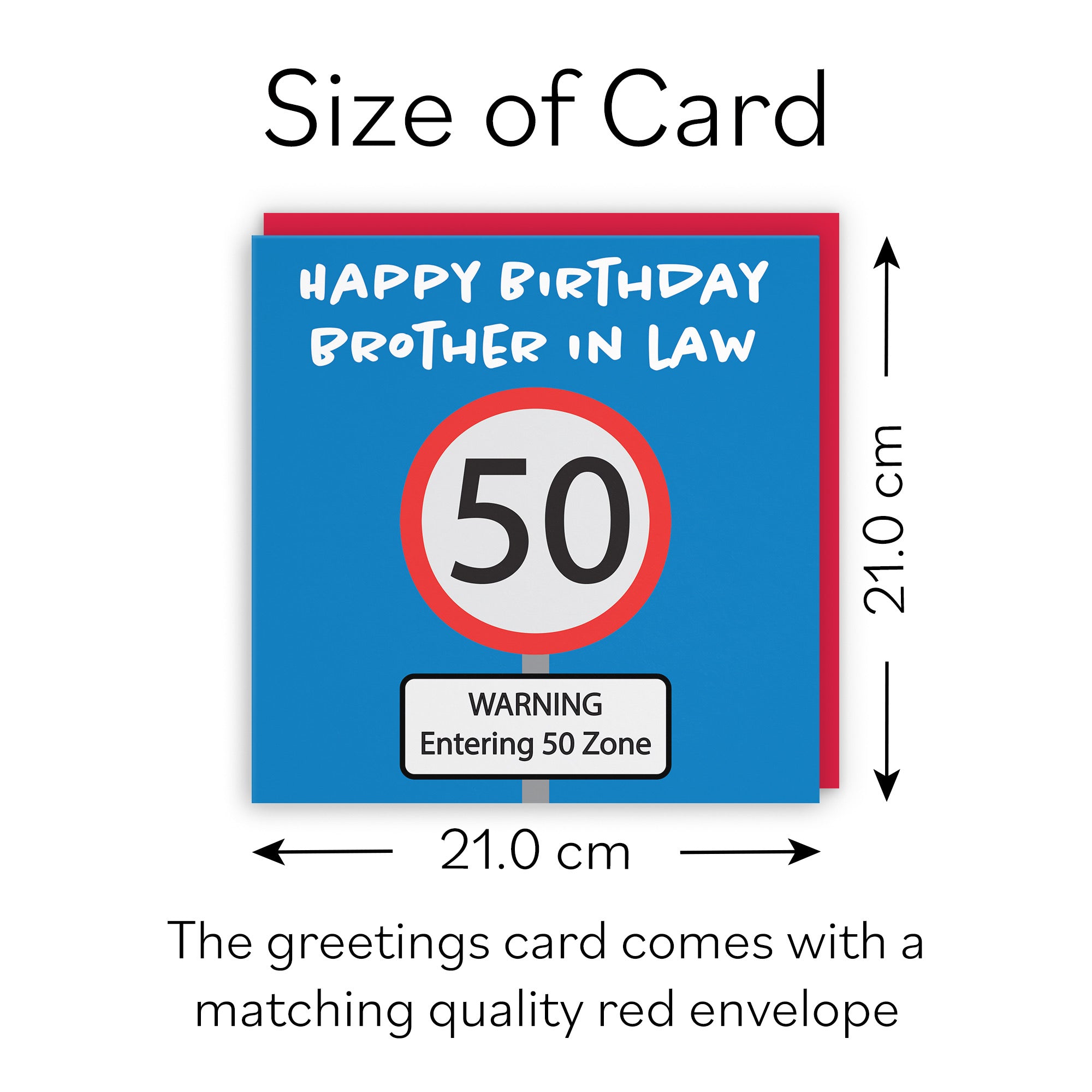 Large Brother In Law 50th Birthday Card Road Sign - Default Title (B0BBMX216P)