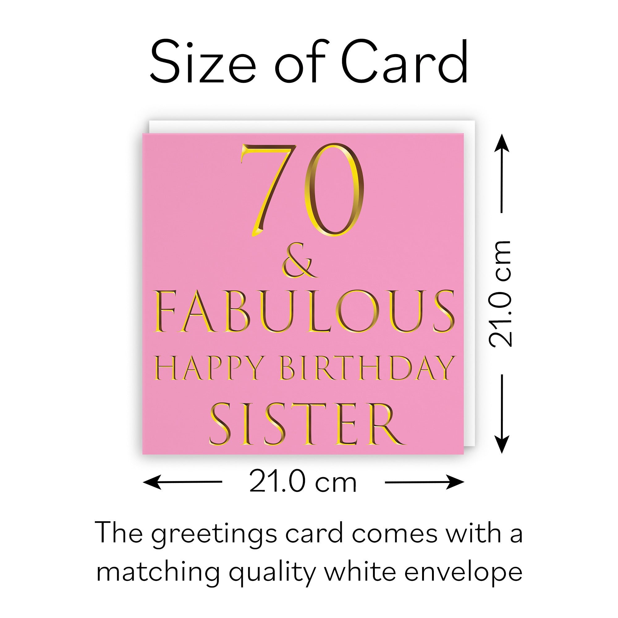 Large Sister 70th Birthday Card Still Totally Fabulous - Default Title (B0BBMX3676)