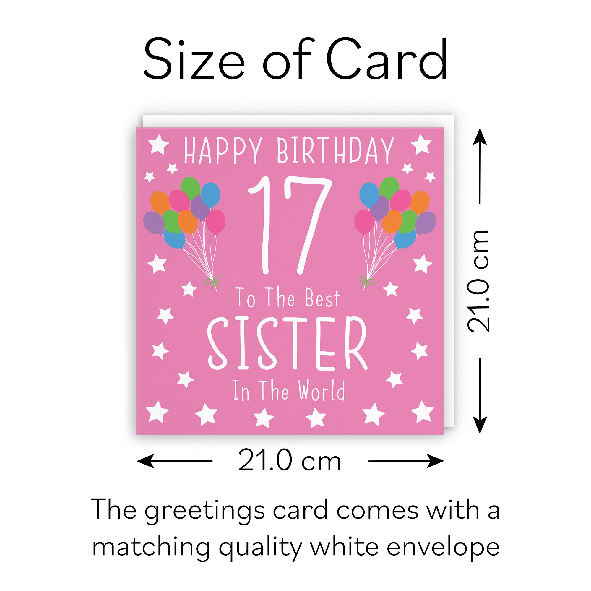 Large Sister 17th Birthday Card Iconic - Default Title (B0BBMXCL5M)