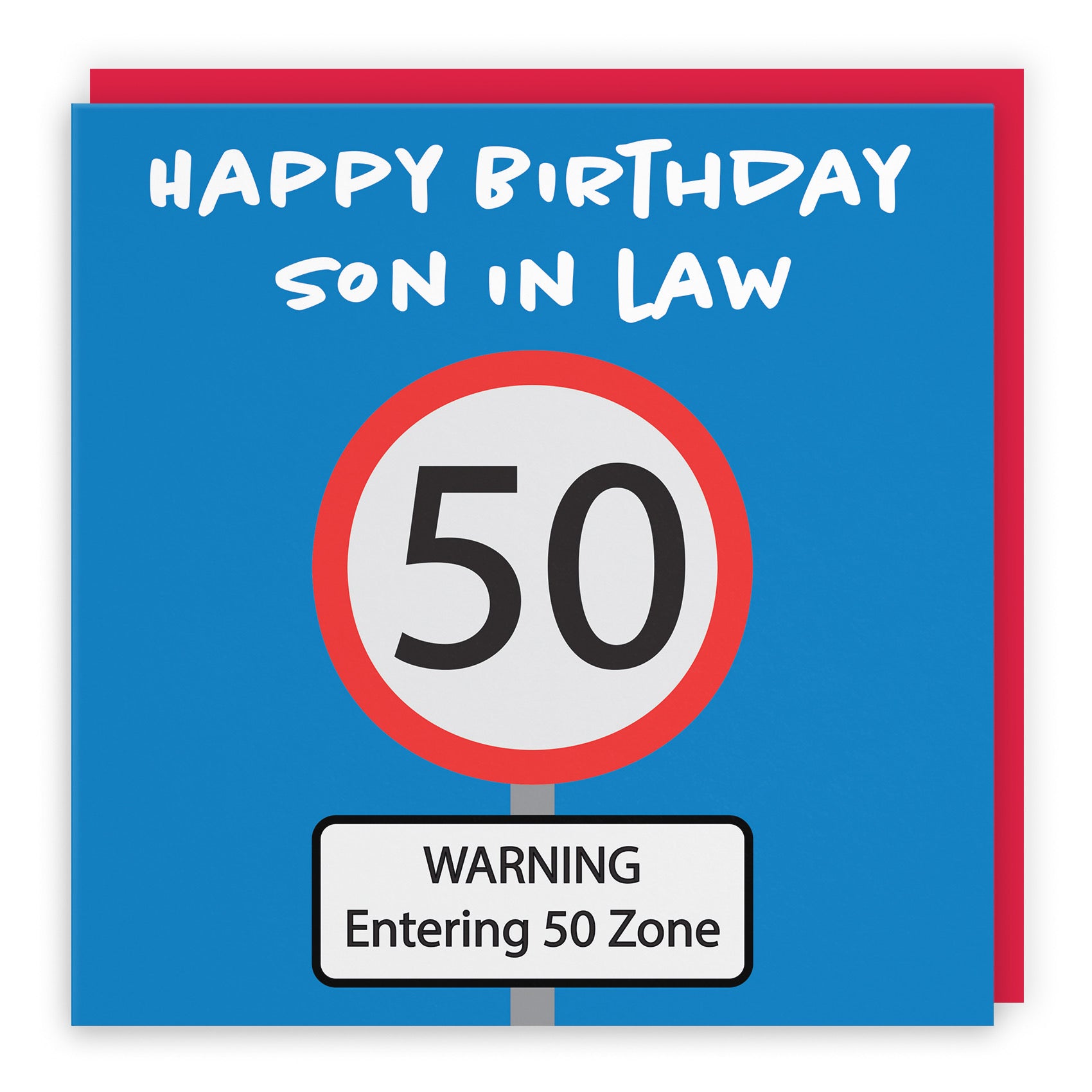 Large Son In Law 50th Birthday Card Road Sign - Default Title (B0BBMXFR7R)