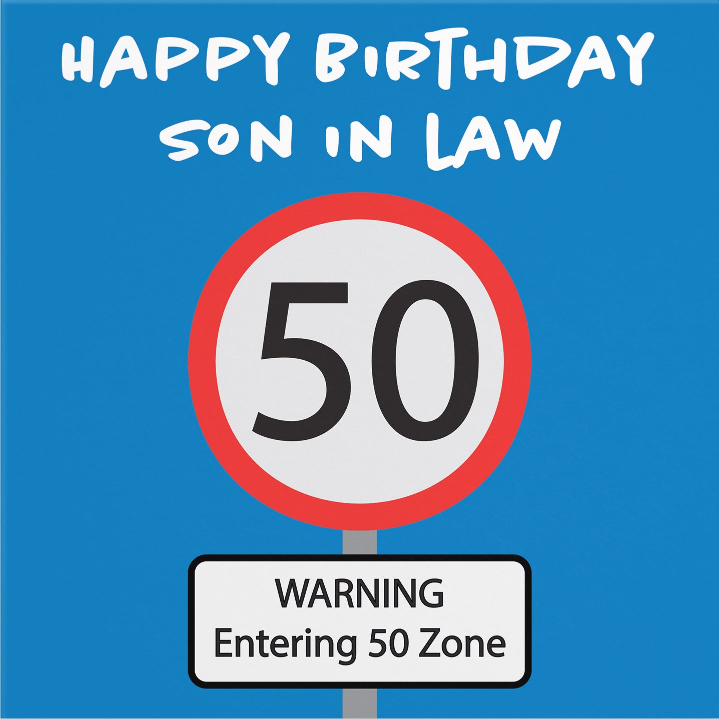 Large Son In Law 50th Birthday Card Road Sign - Default Title (B0BBMXFR7R)