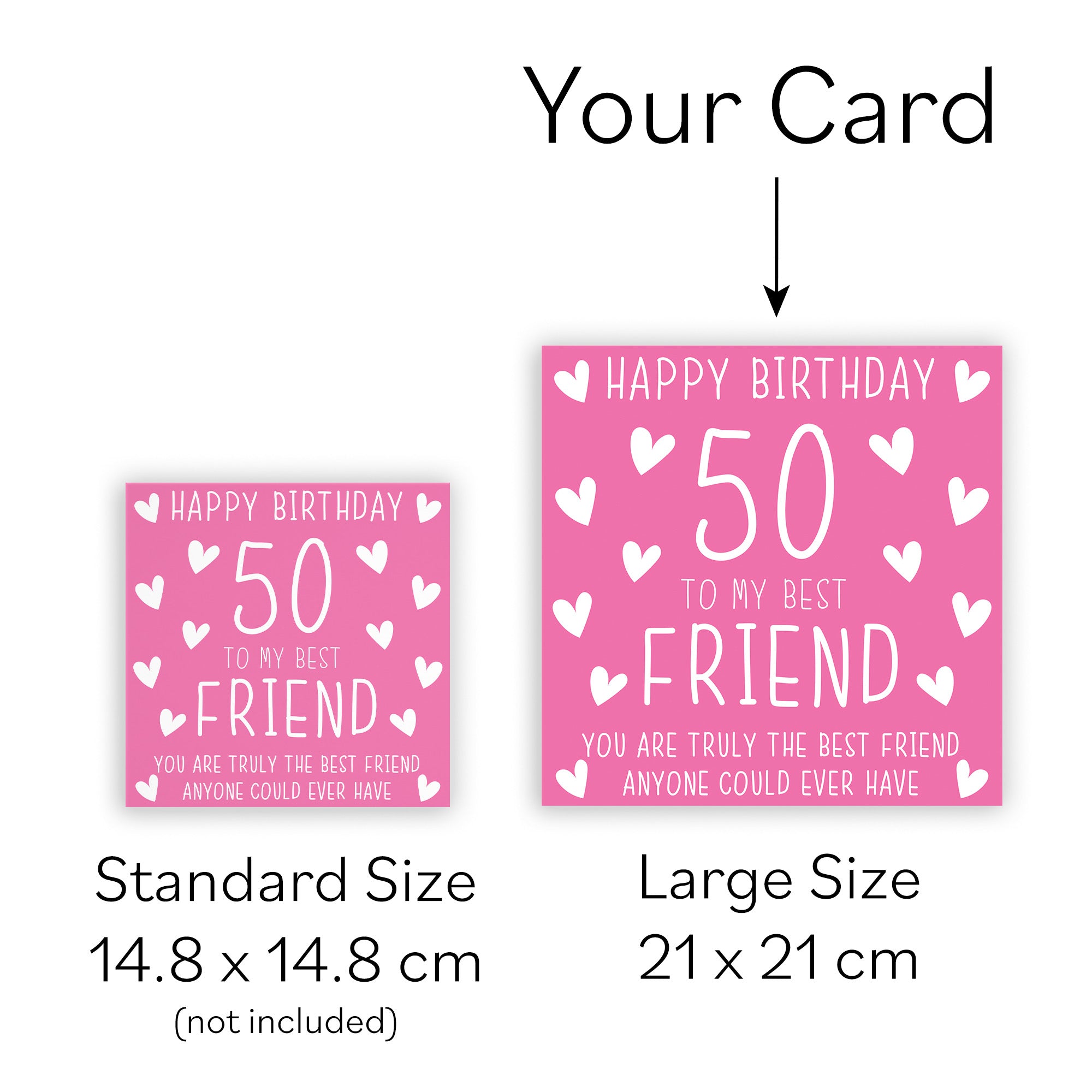 Large Friend 50th Birthday Card Iconic - Default Title (B0BBMXNLTG)