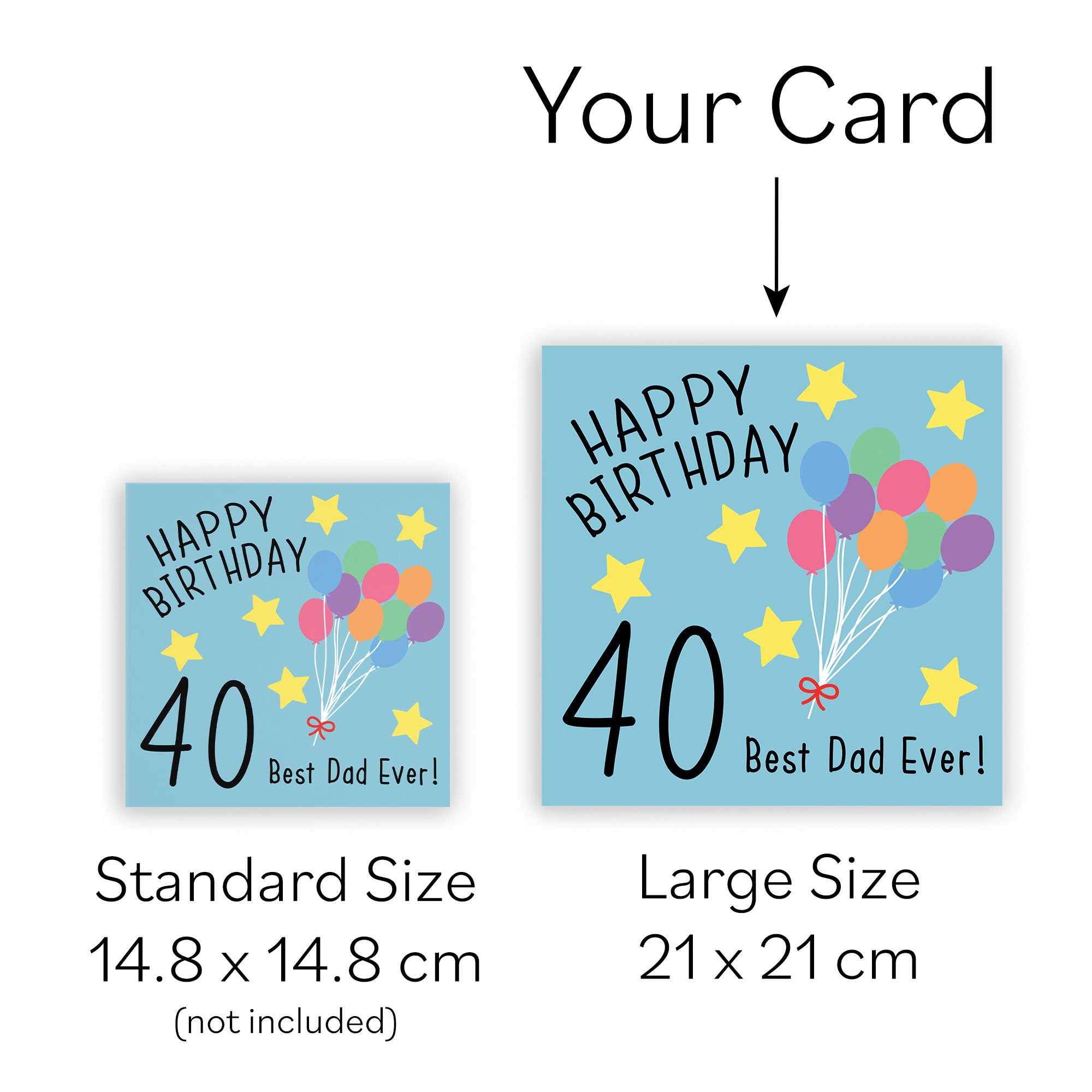 Large Dad 40th Birthday Card Original - Default Title (B0BBMXQ24Q)