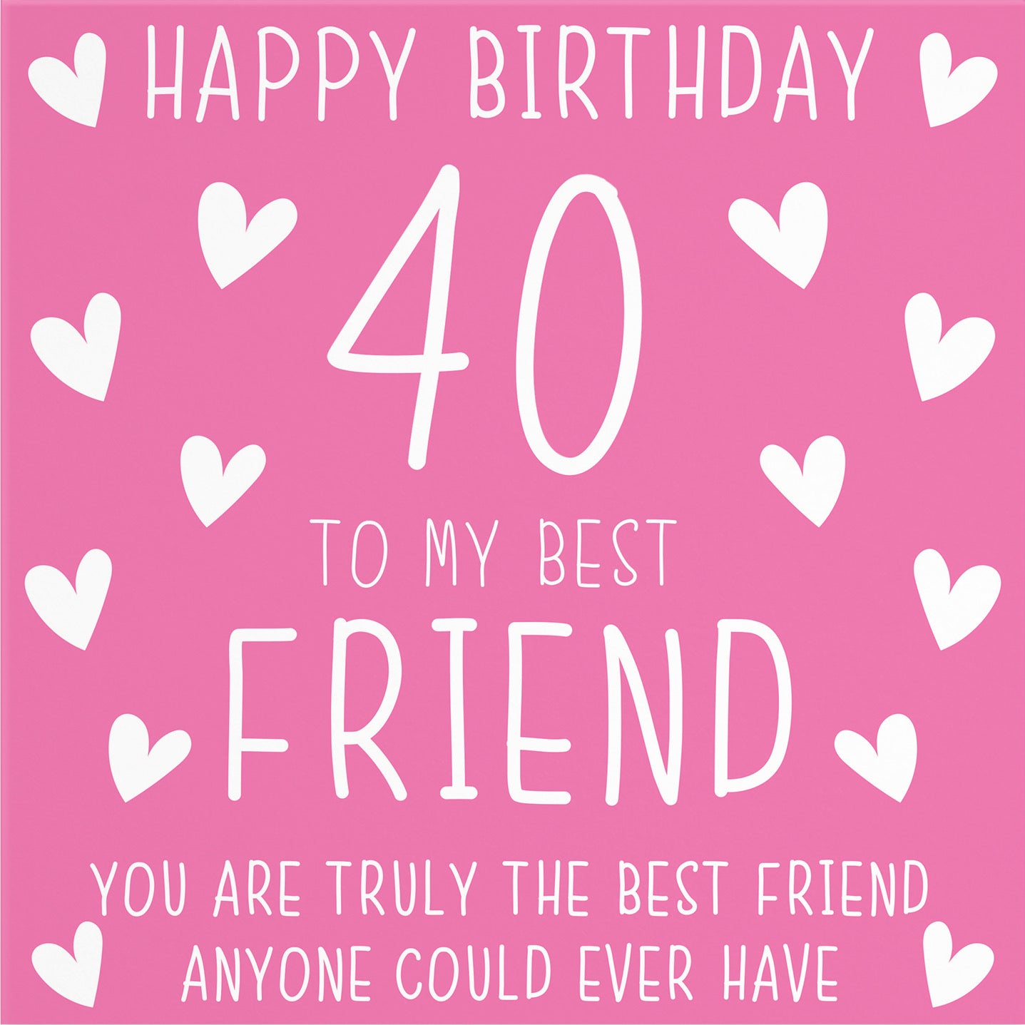 Large Friend 40th Birthday Card Iconic - Default Title (B0BBMXTSXC)