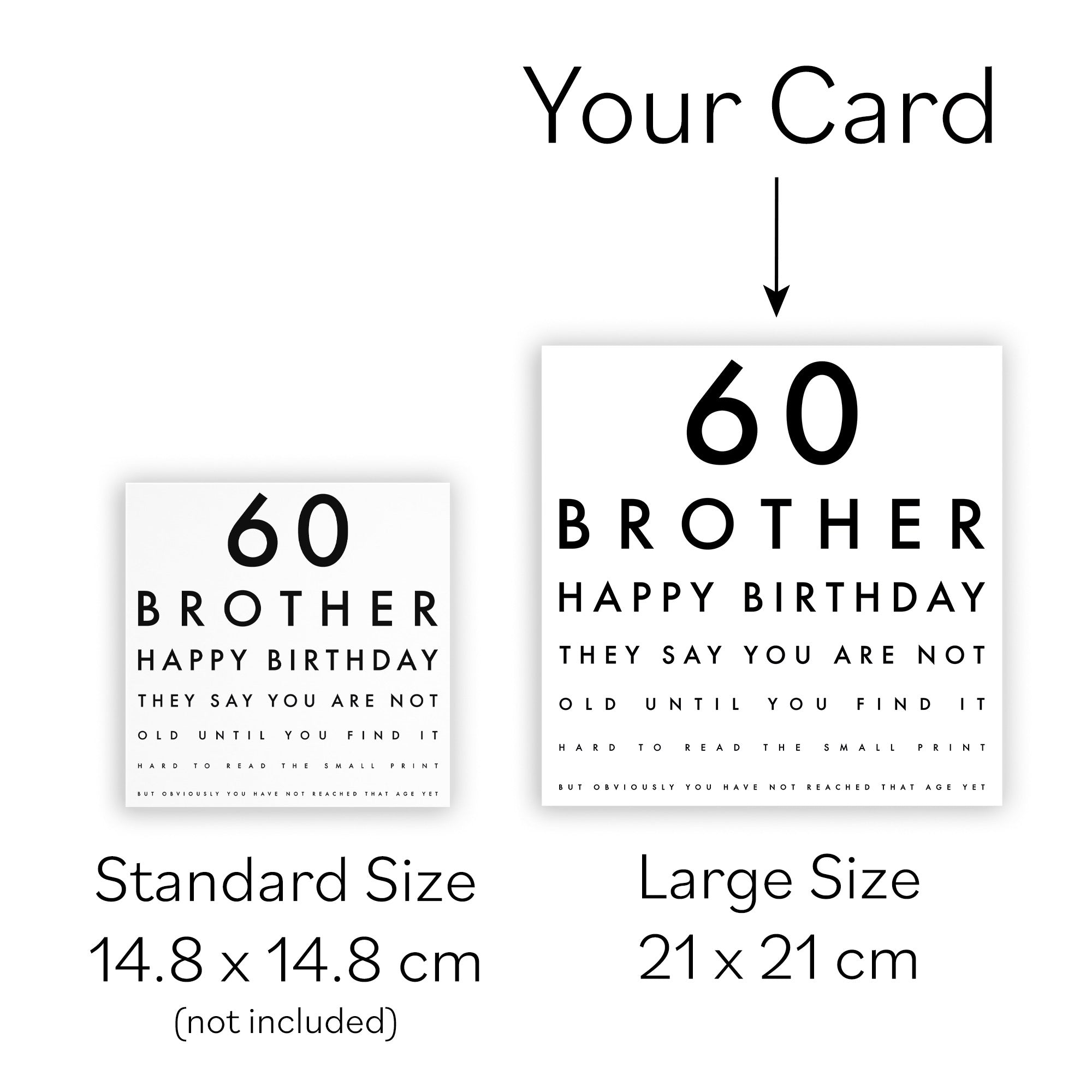 Large Brother 60th Birthday Card Letters - Default Title (B0BBMXVGXG)