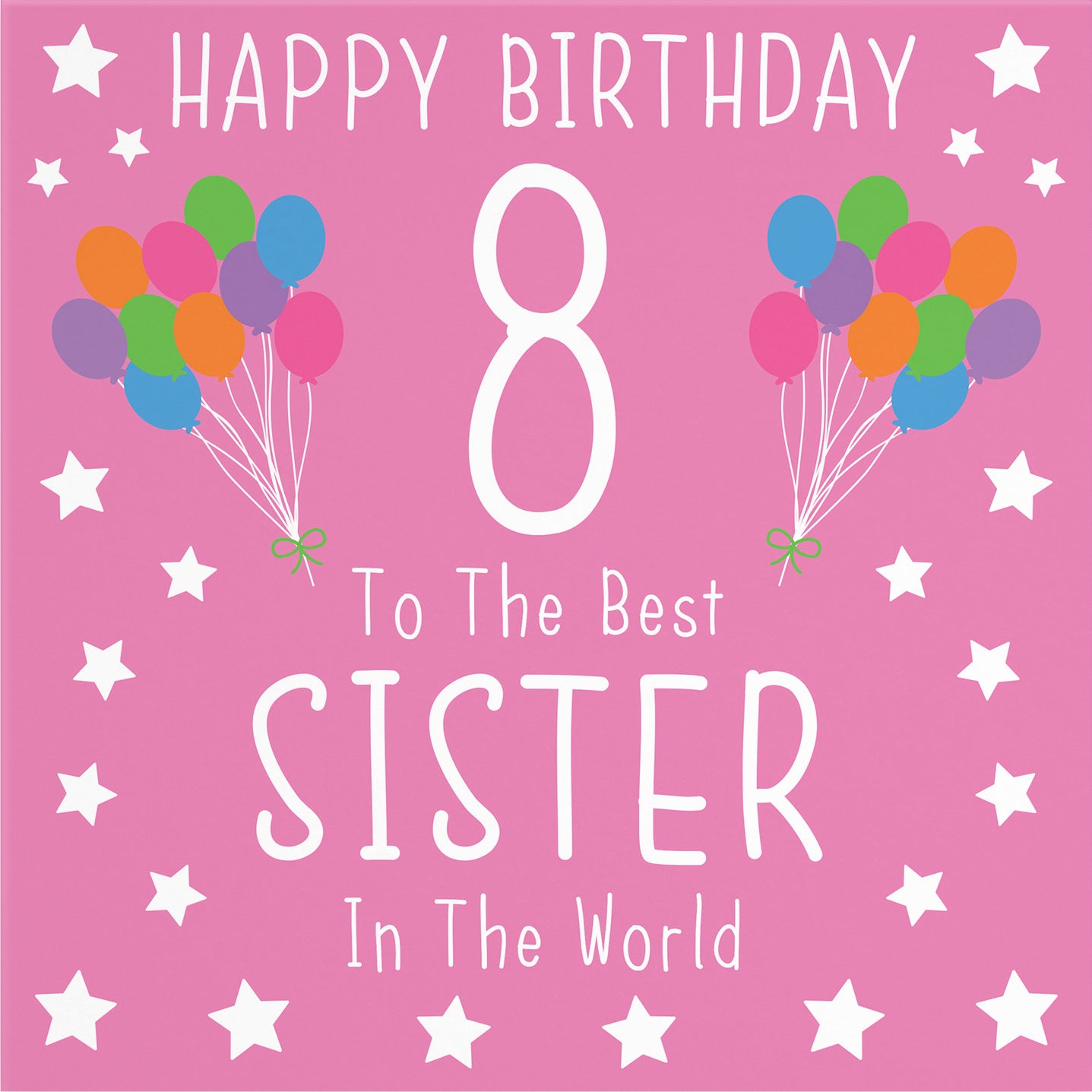 Large Sister 8th Birthday Card Iconic - Default Title (B0BBMY6XVD)