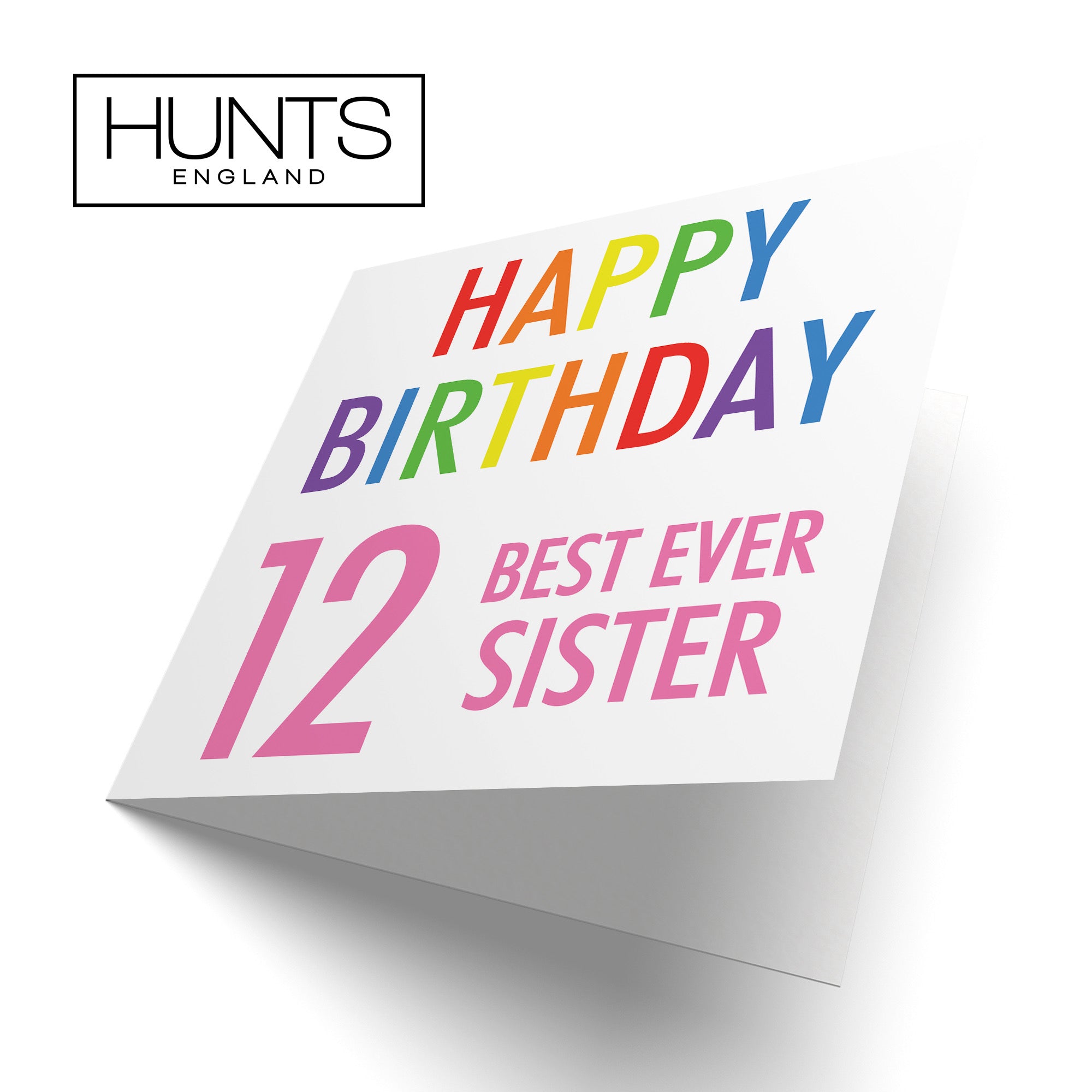 Large Sister 12th Birthday Card Colourful - Default Title (B0BBMY9N4B)