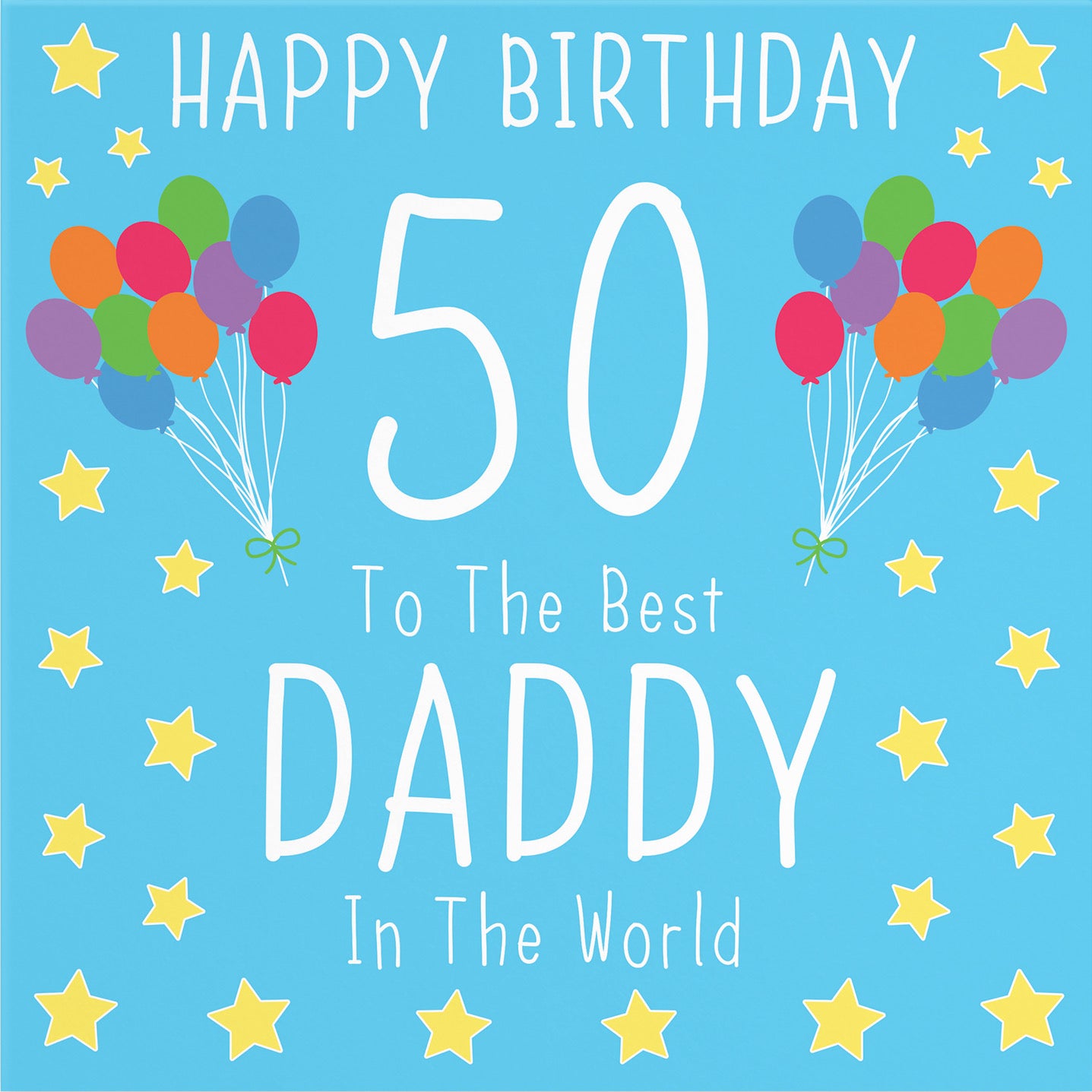 Large Daddy 50th Birthday Card Iconic - Default Title (B0BBMYCL9Z)