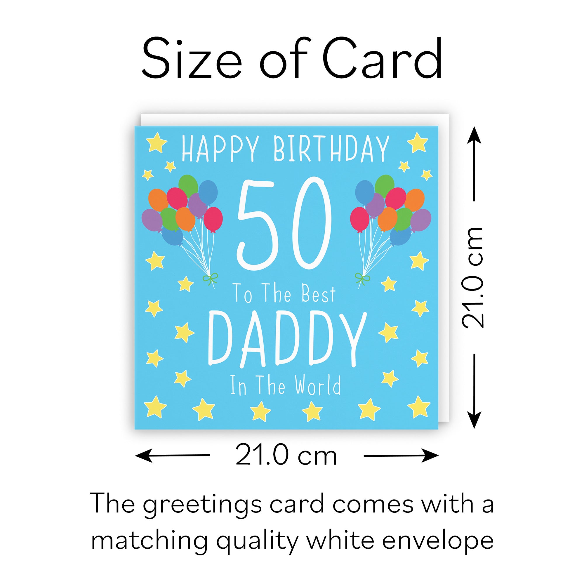 Large Daddy 50th Birthday Card Iconic - Default Title (B0BBMYCL9Z)