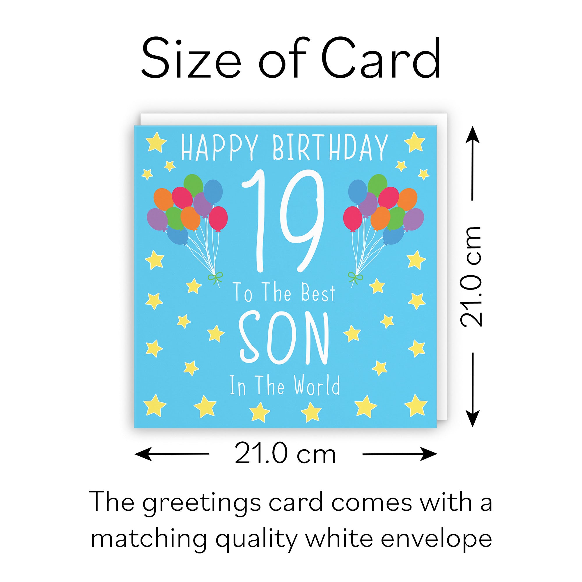 Large Son 19th Birthday Card Iconic - Default Title (B0BBMYKHRP)