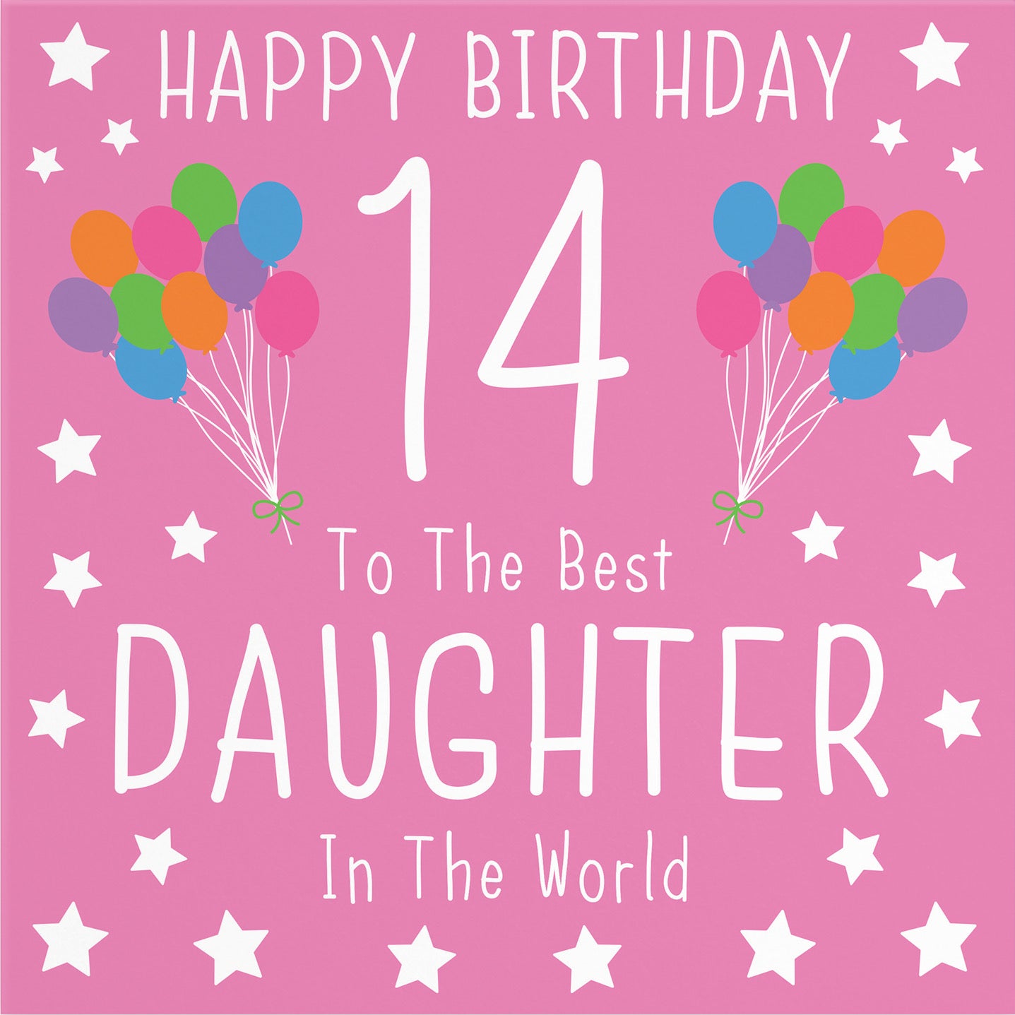 Large Daughter 14th Birthday Card Iconic - Default Title (B0BBMYY14Q)