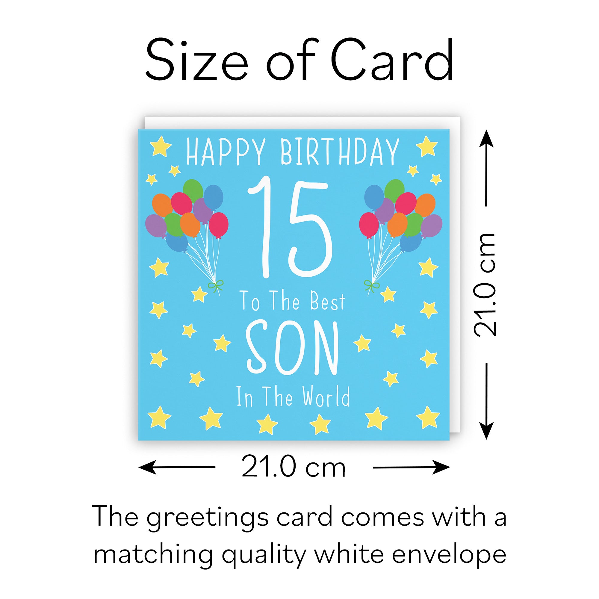 Large Son 15th Birthday Card Iconic - Default Title (B0BBMZCHR1)