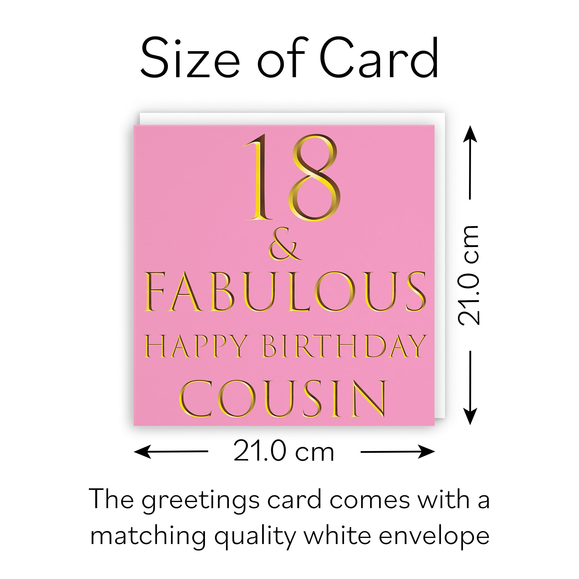 Large Cousin 18th Female Birthday Card Still Totally Fabulous - Default Title (B0BBMZPSVG)