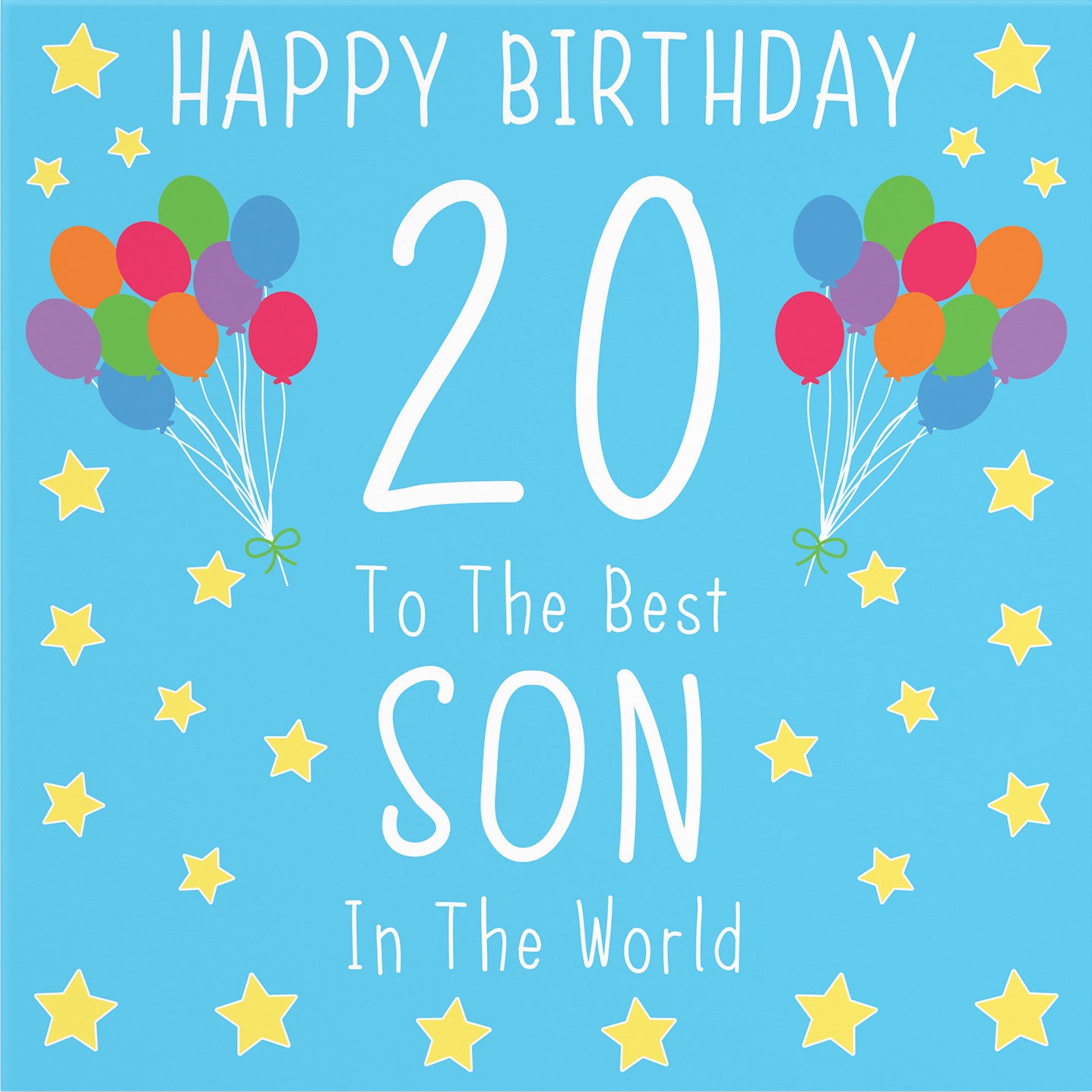 Large Son 20th Birthday Card Iconic - Default Title (B0BBMZZTH2)