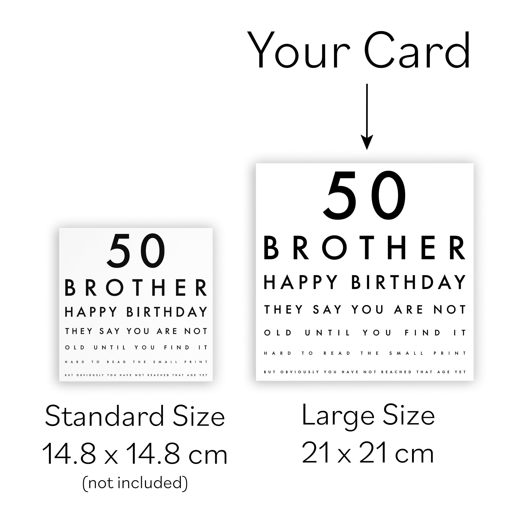 Large Brother 50th Birthday Card Letters - Default Title (B0BBN125M3)