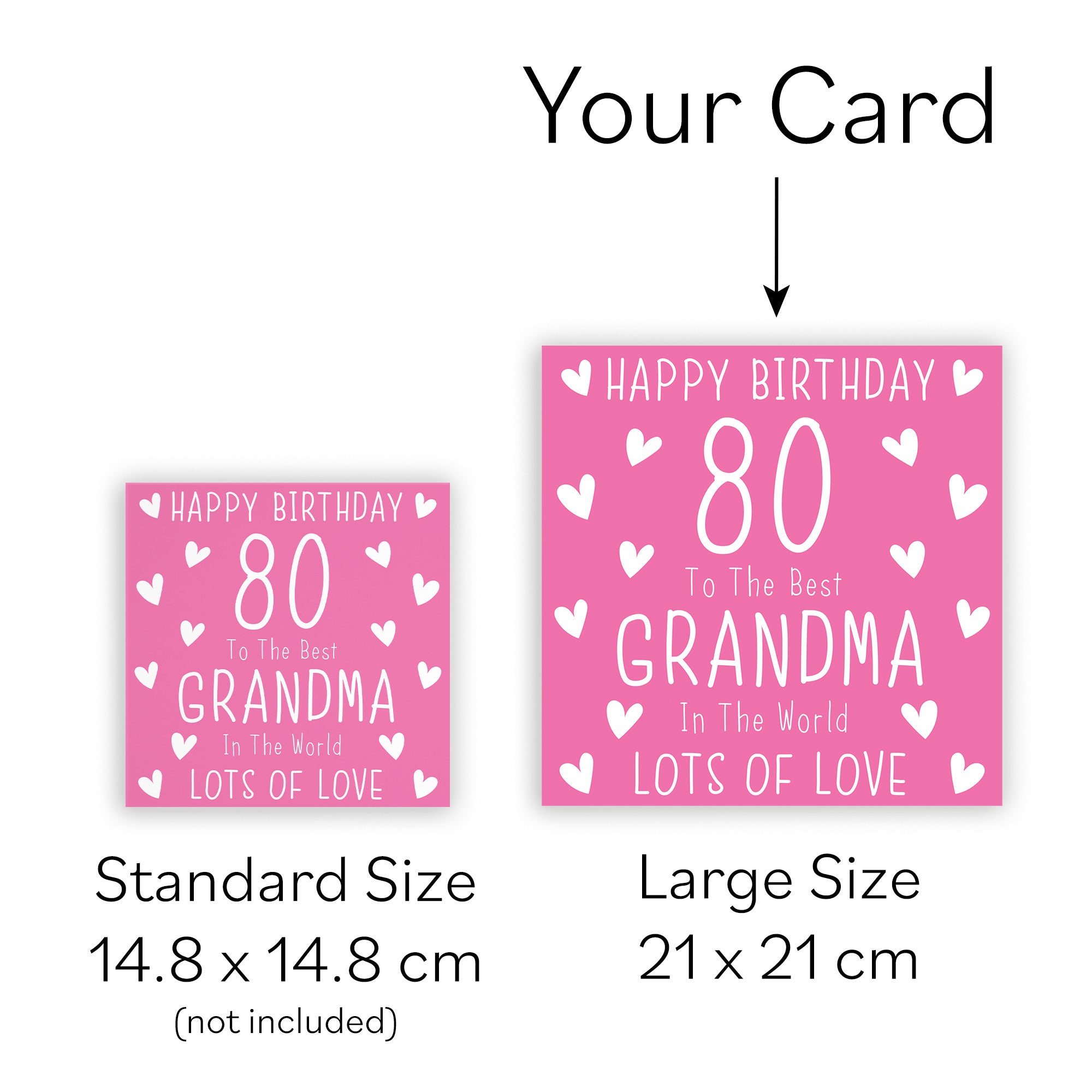 Large Grandma 80th Birthday Card Iconic - Default Title (B0BBN1C8YP)