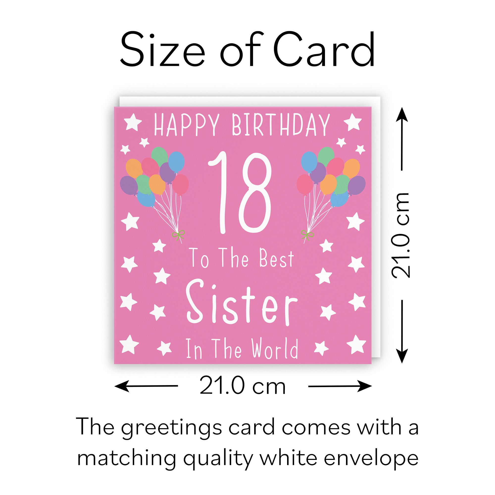 Large Sister 18th Birthday Card Iconic - Default Title (B0BBN1JCBN)