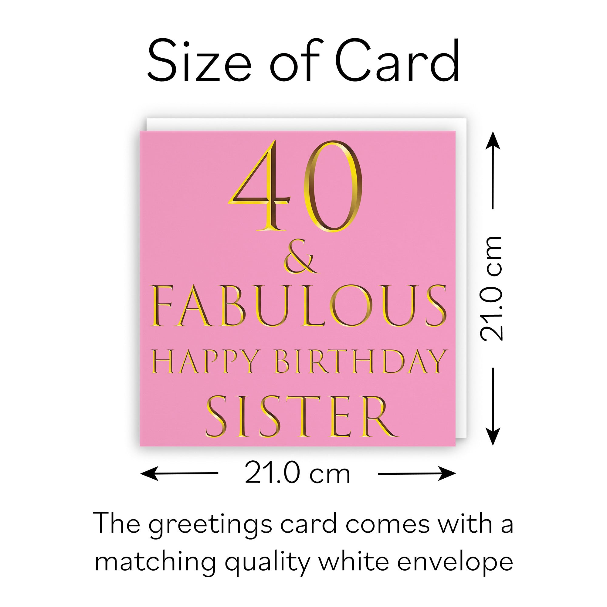 Large Sister 40th Birthday Card Still Totally Fabulous - Default Title (B0BBN1KV5H)