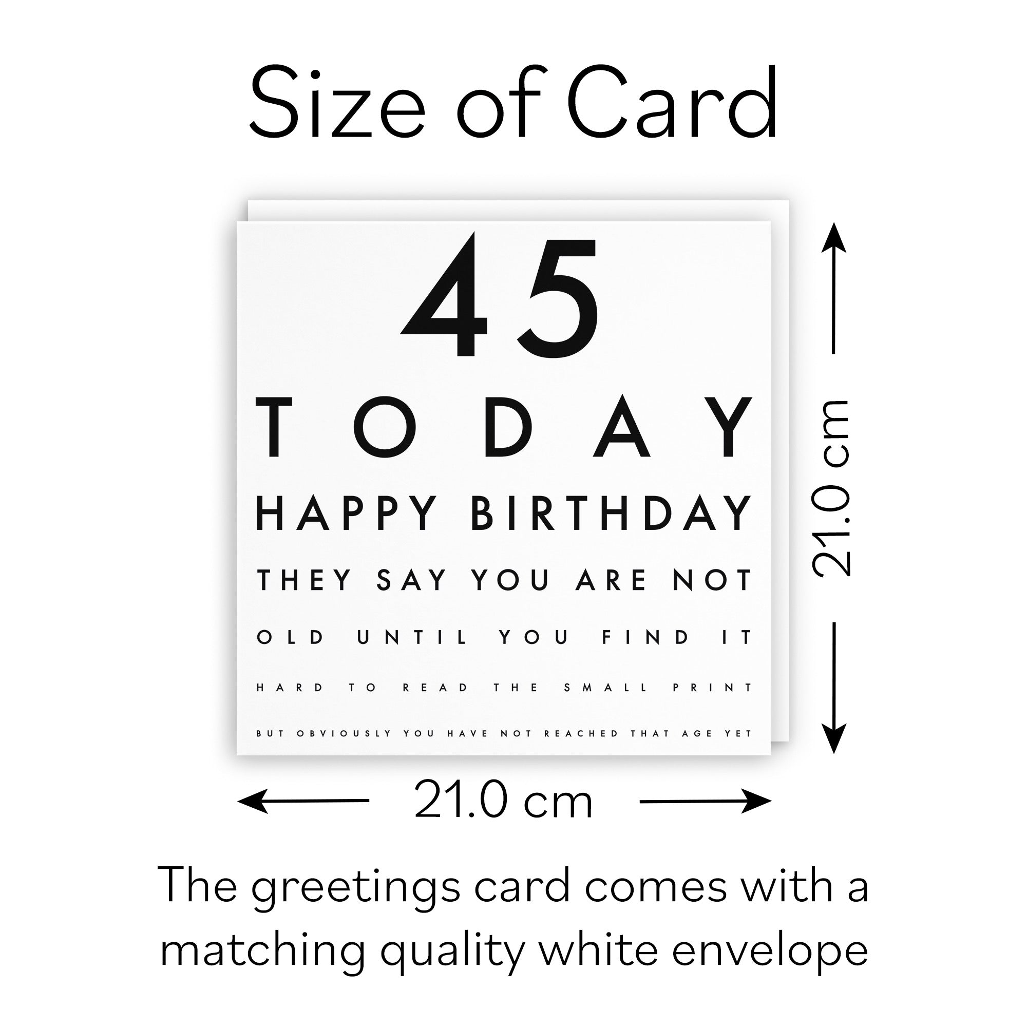 Large 45th Birthday Card Letters - Default Title (B0BBN8F97R)