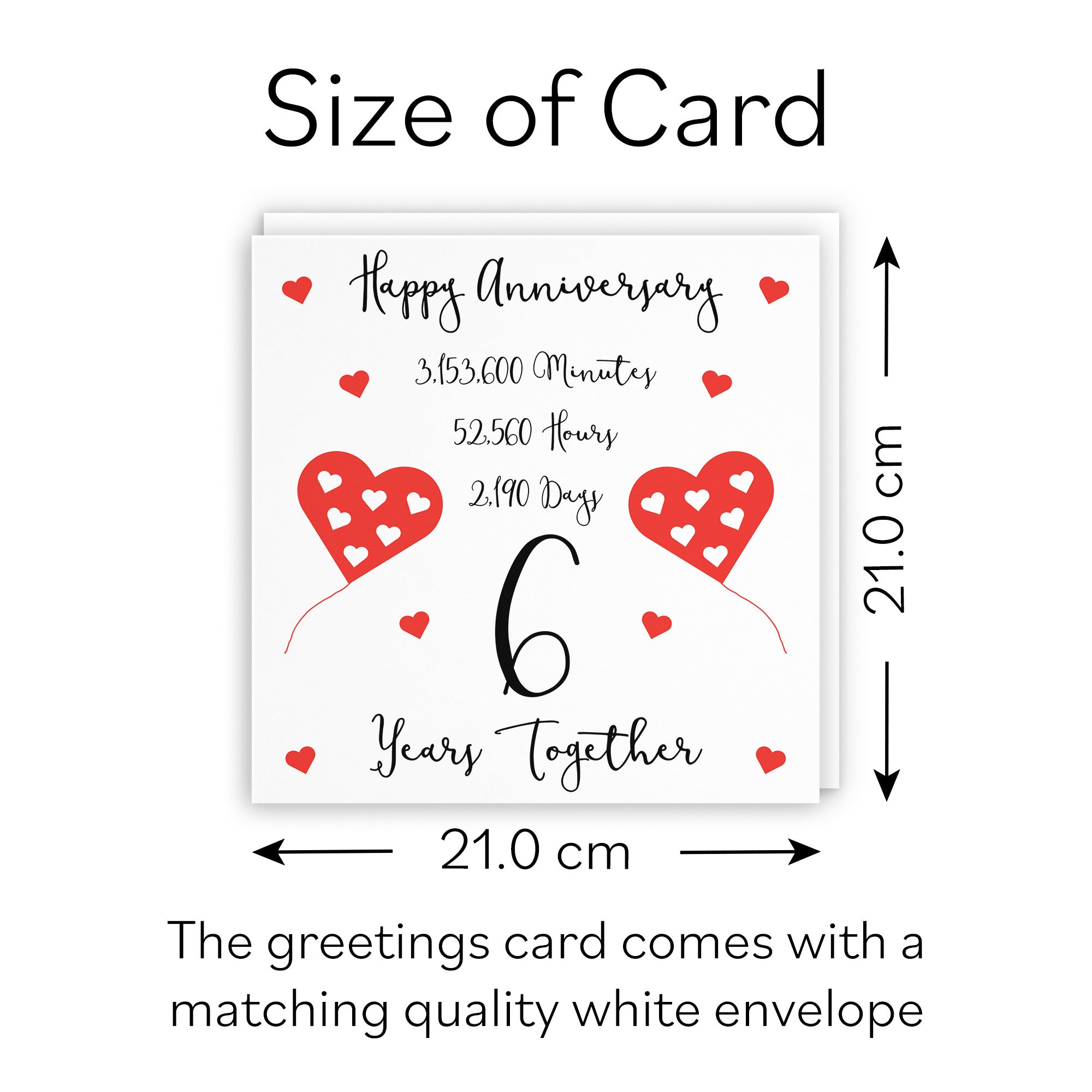 Large 6th Anniversary Card Timeless - Default Title (B0BBRQ715M)