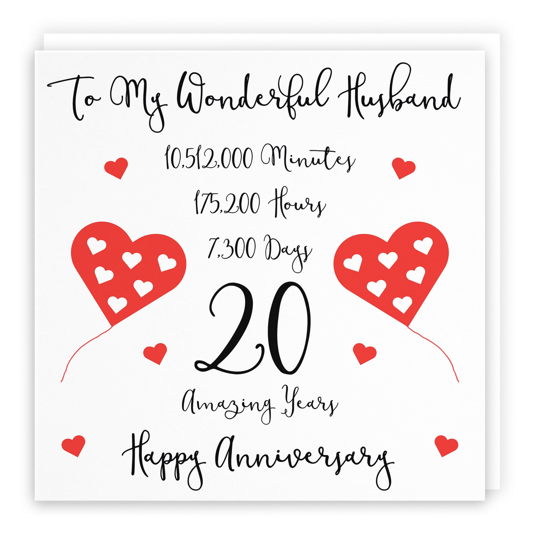 Large Husband 20th Anniversary Card Timeless - Default Title (B0BBRS44L5)