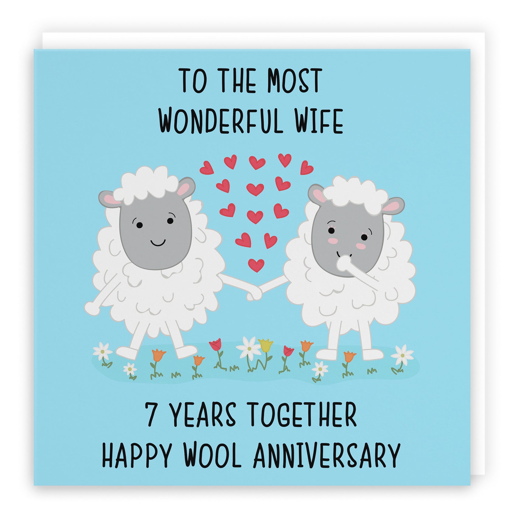 Large Wife 7th Anniversary Card Iconic - Default Title (B0BBRSM9VG)