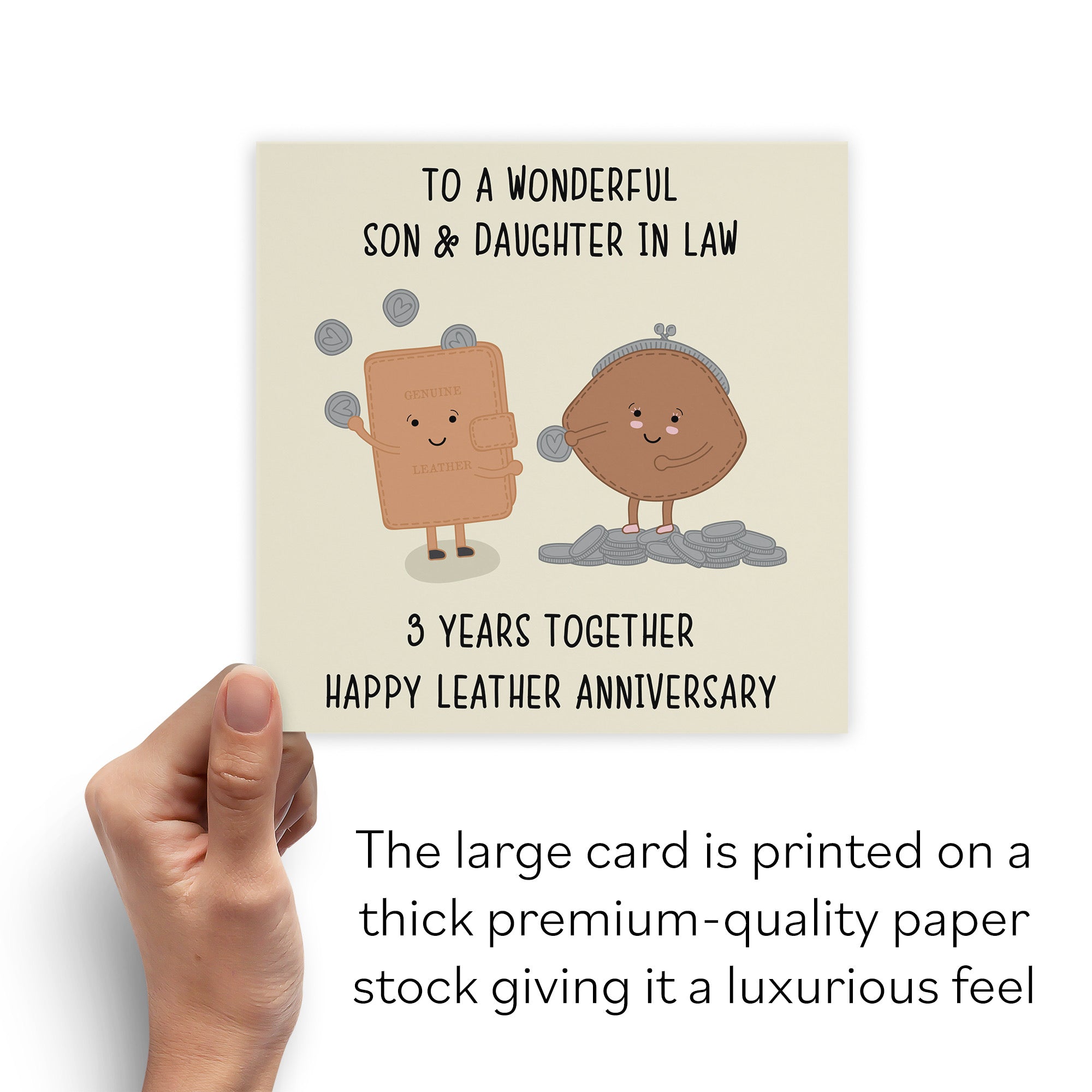 Large Son And Daughter In Law 3rd Anniversary Card Iconic - Default Title (B0BBRSSMP1)