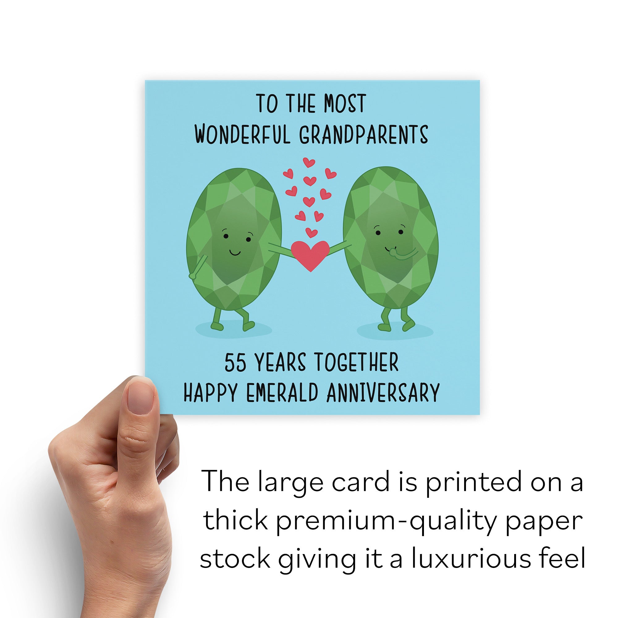 Large Grandparents 55th Anniversary Card Iconic - Default Title (B0BBRSWT7M)